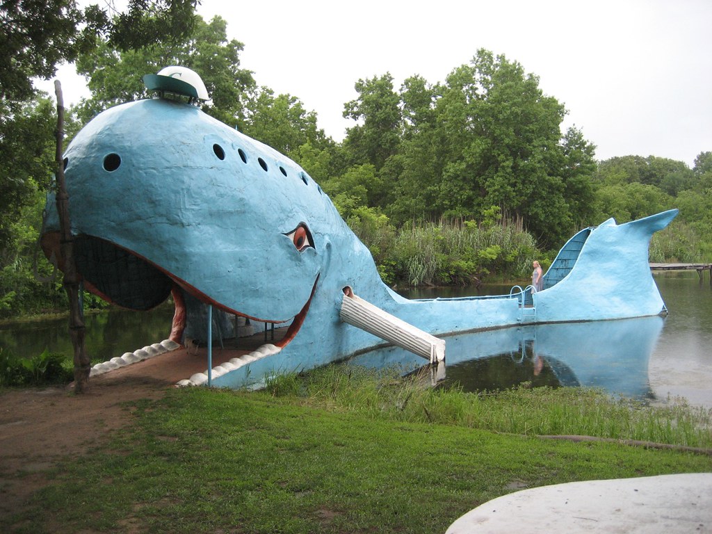 The Blue Whale in Catoosa. Hugh Davis built the Blue Whale