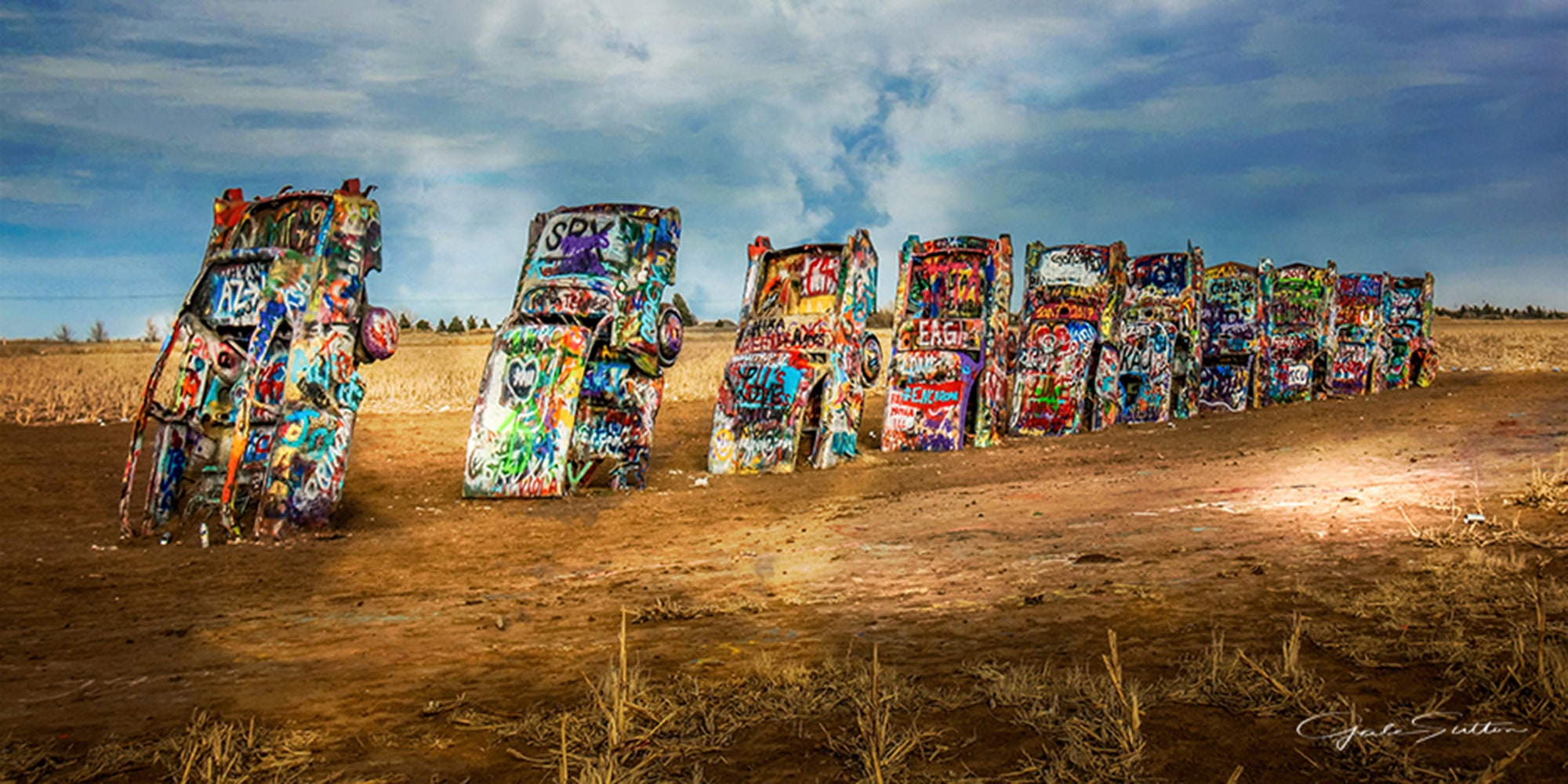 Cadillac Ranch Route 66 Fine Art Photo Panoramic Kitsch