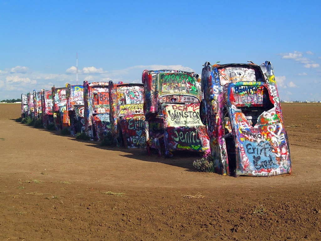 Art. Cadillac Ranch, Amarillo, Texas Photo credit: Sebastia