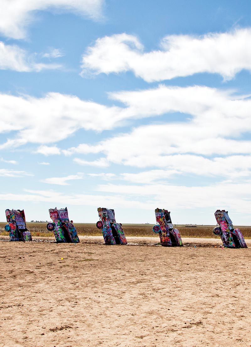 Cadillac Ranch on Route 66. Moon Travel Guides