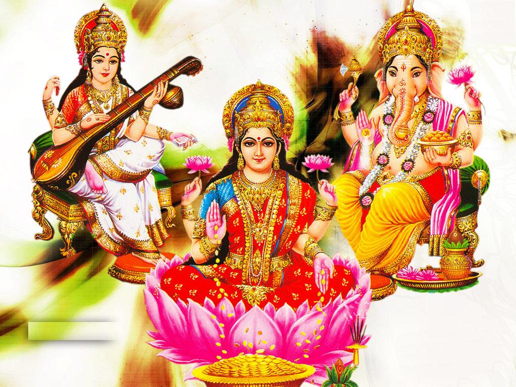 Goddess lakshmi vinayaka and saraswathi Picture, Photo, Image, Wallpaper Wallpaper, Hindu God Picture, Free HD Hindu God Image Download, Indian God Photo, Goddesses, Gurdwara, Temples in India, Historical Places