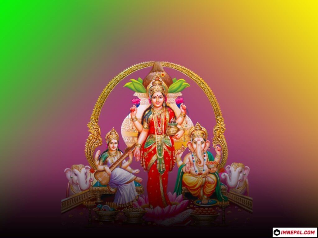 Laxmi Ganesh Saraswati Image HD Download For Desktop & Mobile