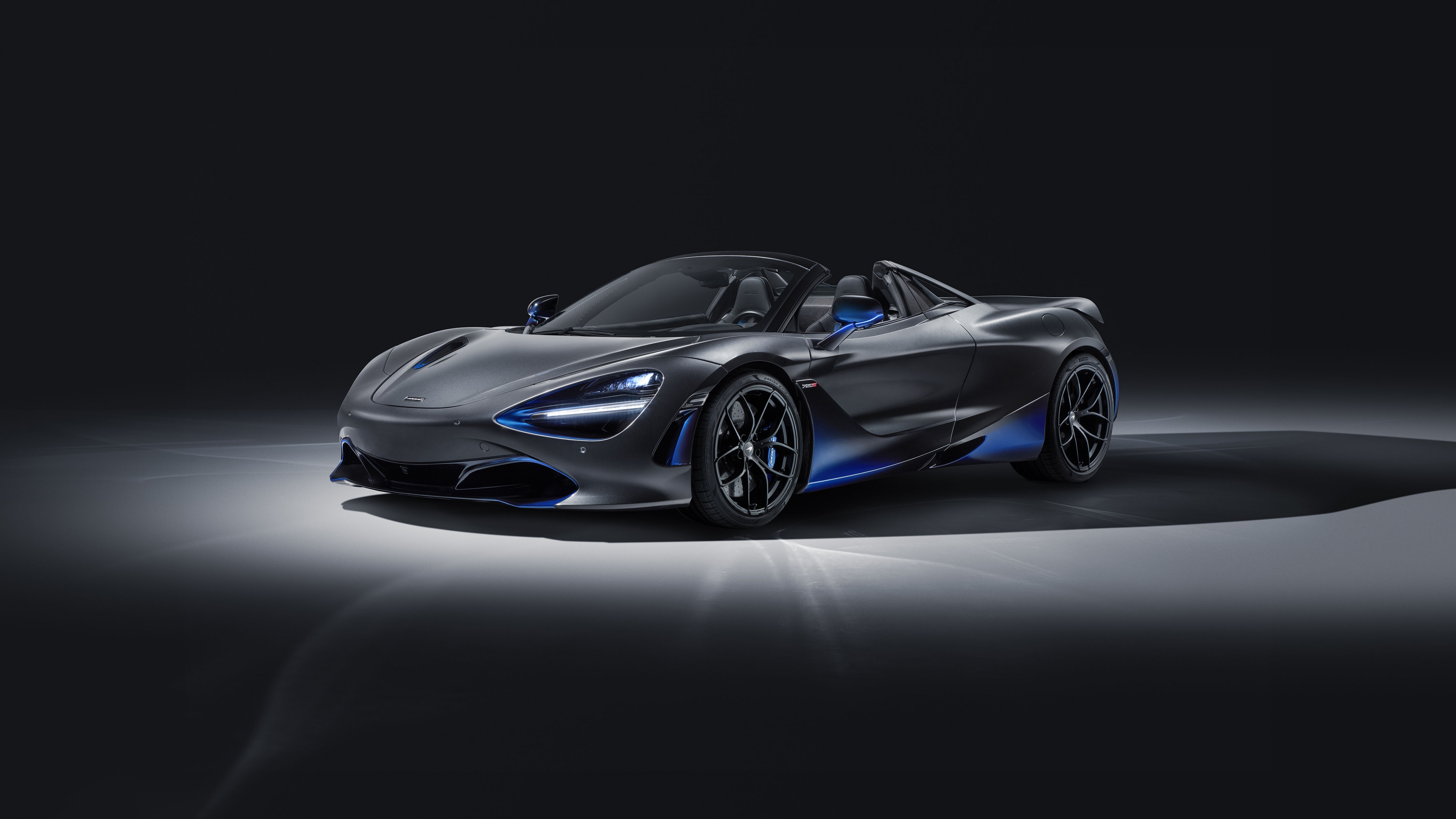McLaren 720S Spider Wallpaper 4K, McLaren Special Operations, Dark Background, 5K, Black Dark