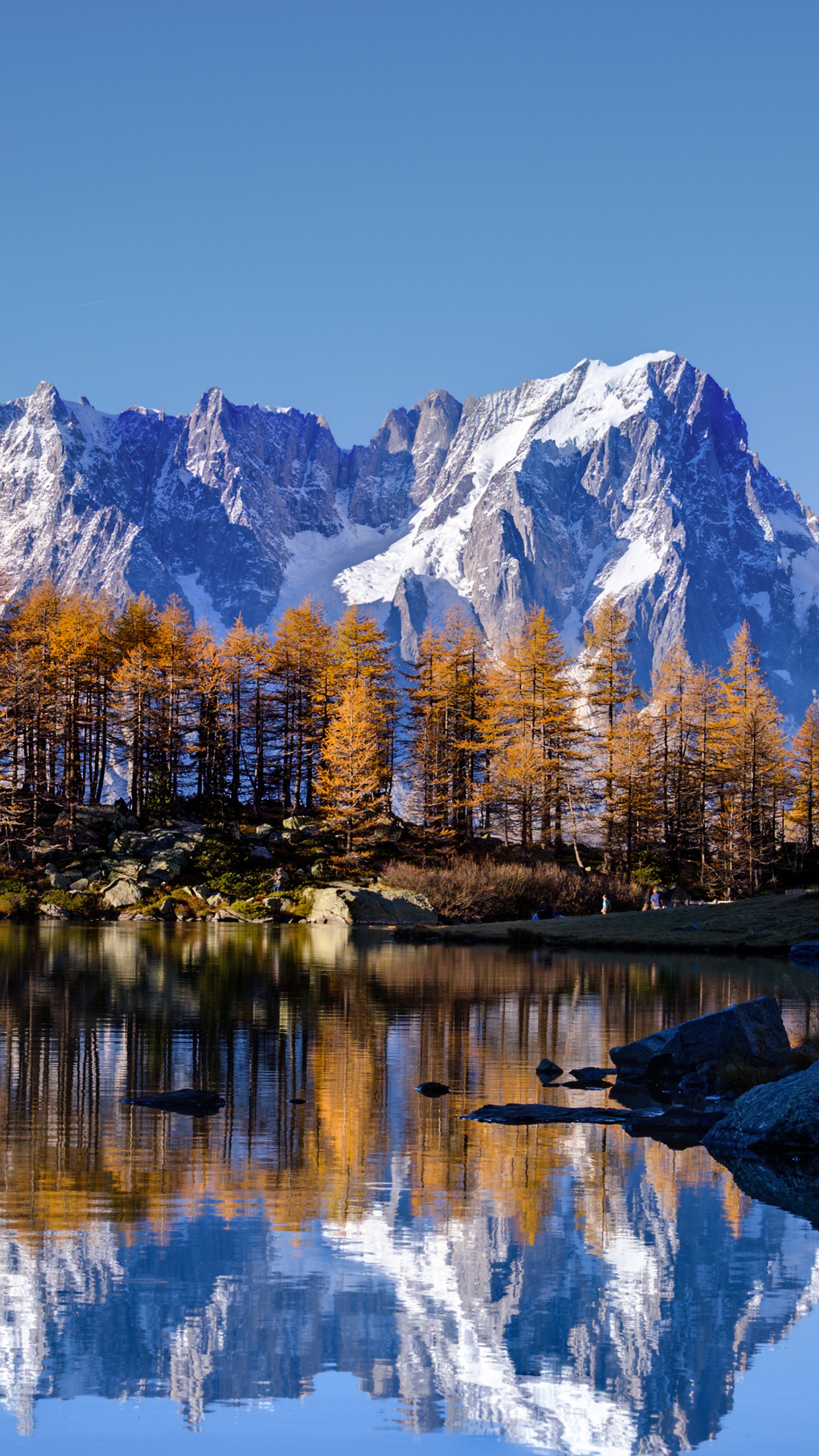 Mont Blanc Autumn Wallpaper for iPhone 11, Pro Max, X, 8, 7, 6