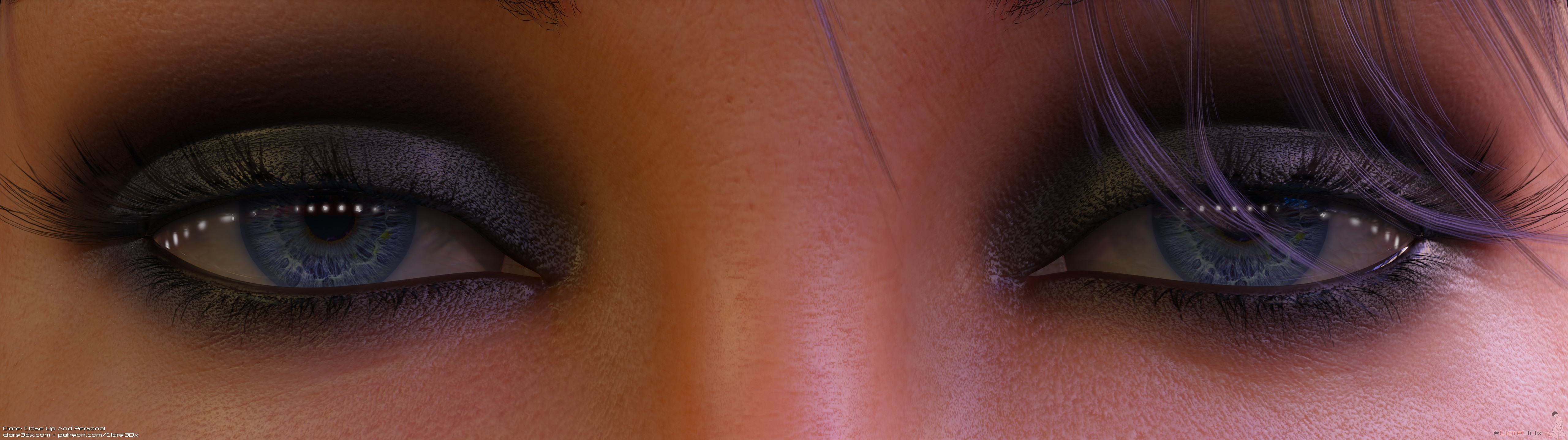 eyes, smoky eyes, women, 3Dx, CGI, ultrawide, closeupx1440 Wallpaper
