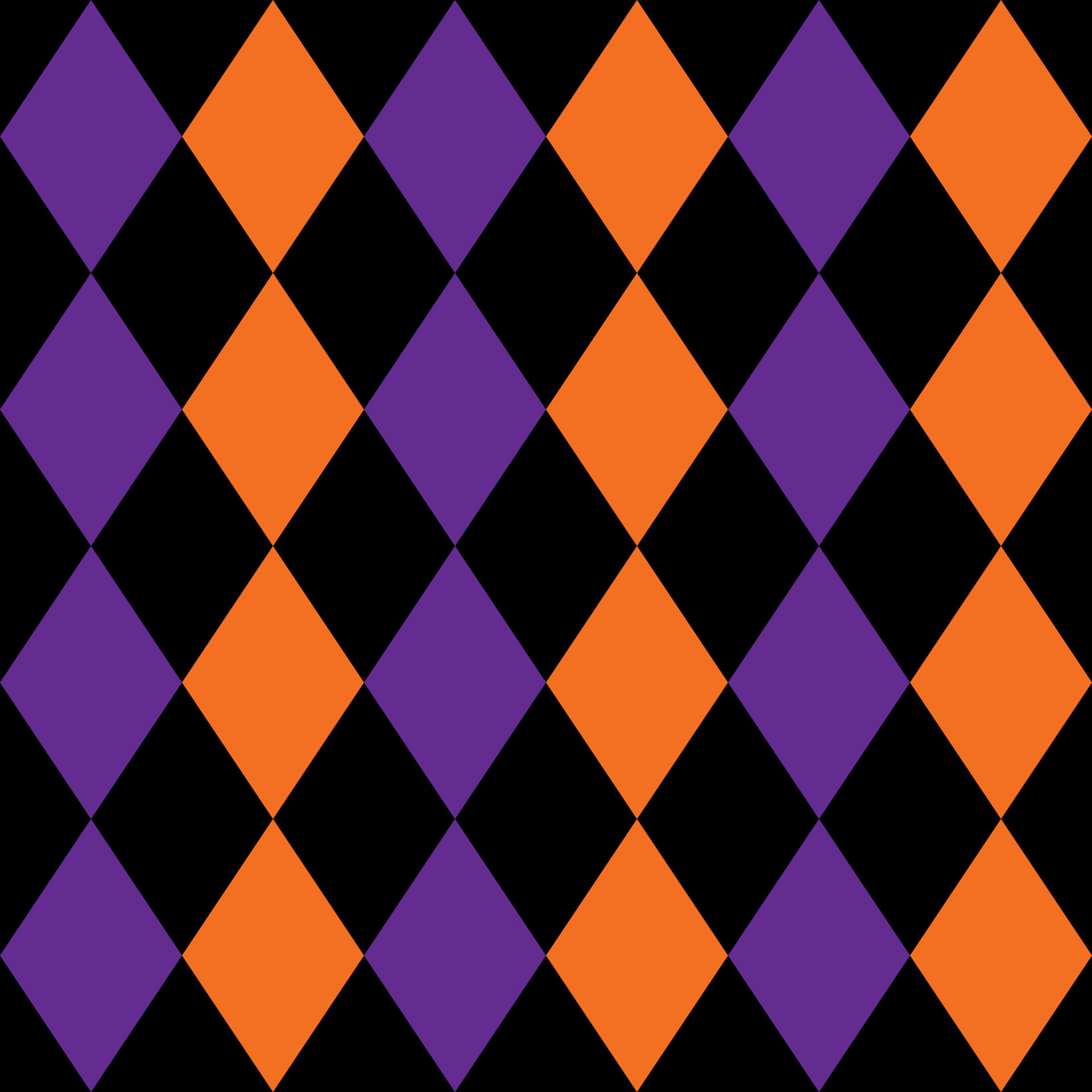 Purple orange black diamond seamless background suitable for Halloween