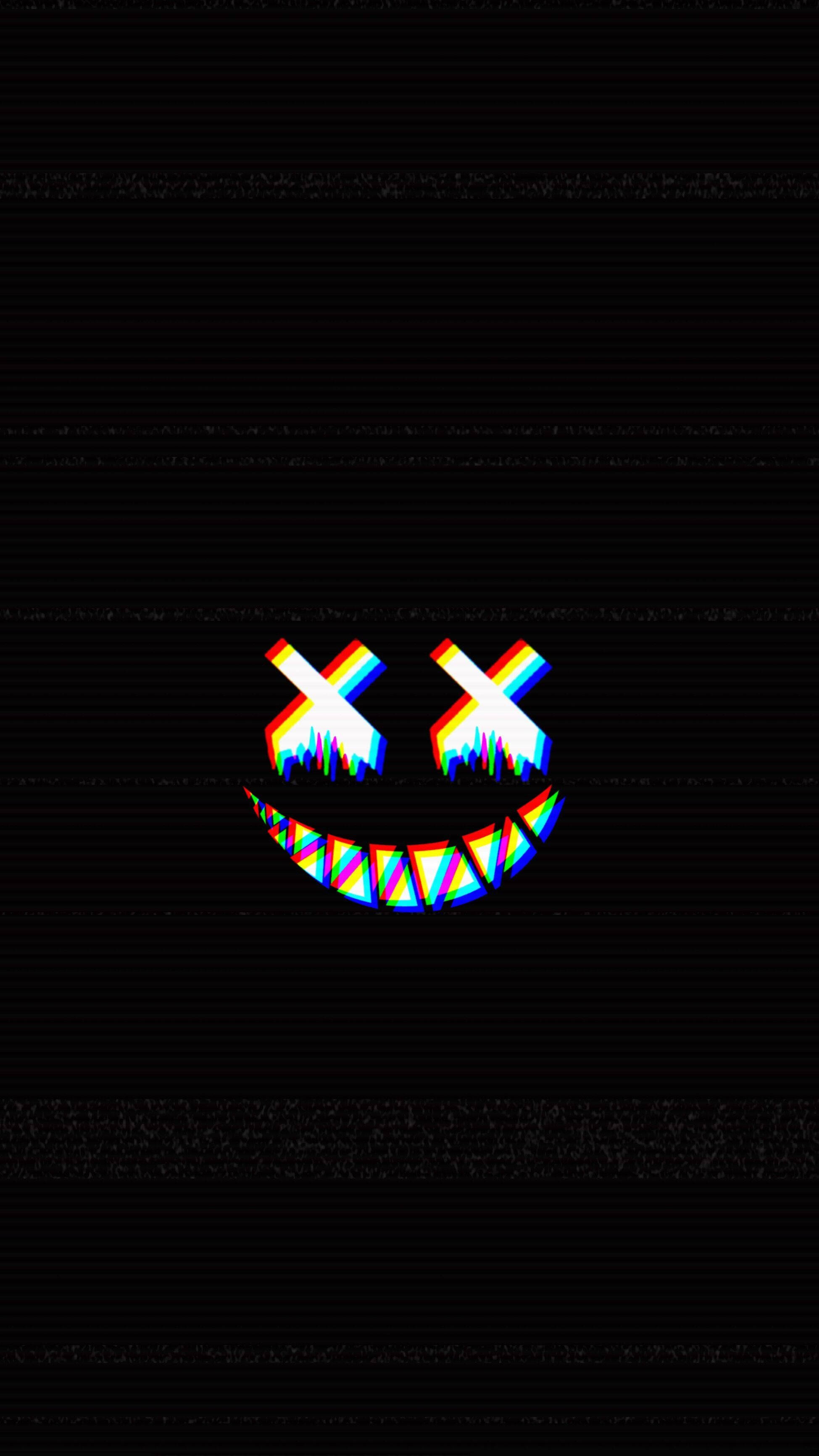 Download Trippy Dark Aesthetic Halloween Smile Wallpaper