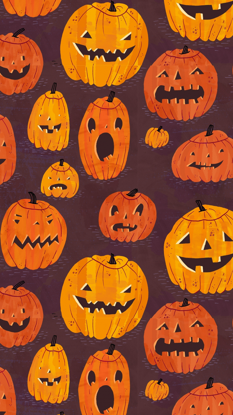 Download wallpaper 750x1334 pumpkin, pattern, halloween, iphone iphone 750x1334 HD background, 464