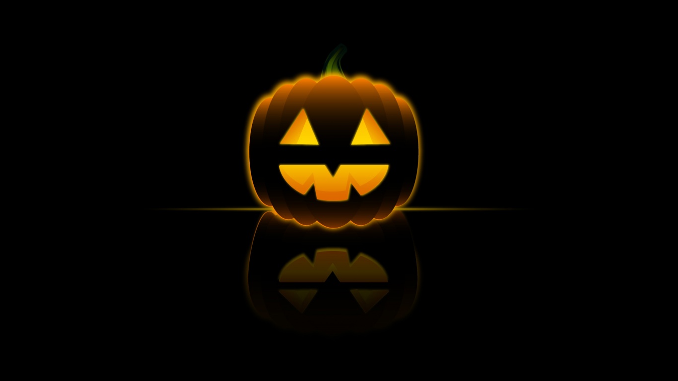 Halloween pumpkin desktop PC and Mac wallpaper