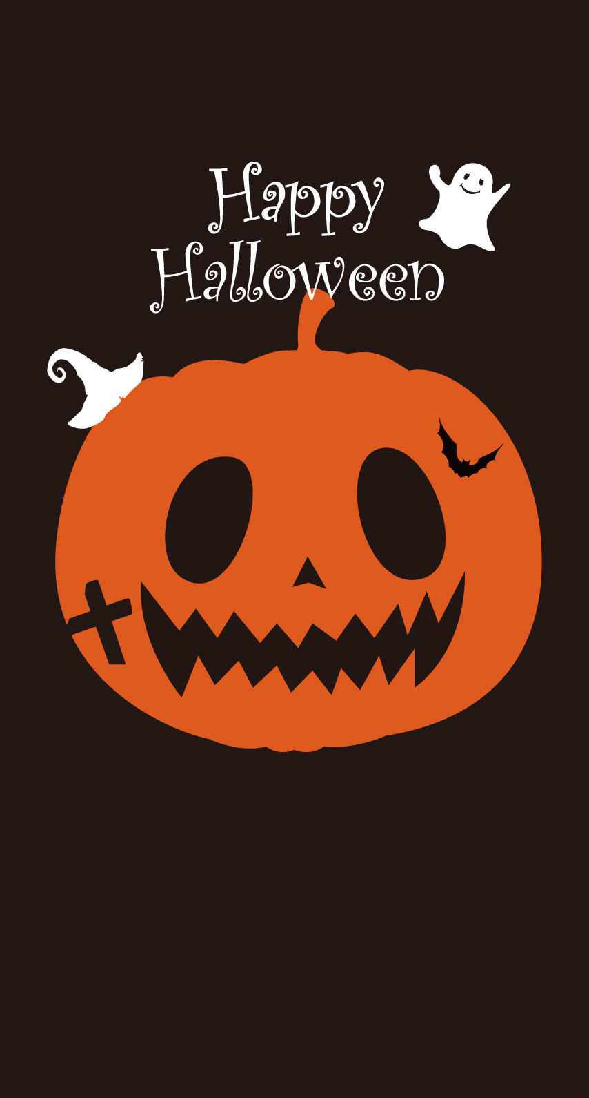 Illustration Halloween pumpkin orange. wallpaper.sc iPhone8