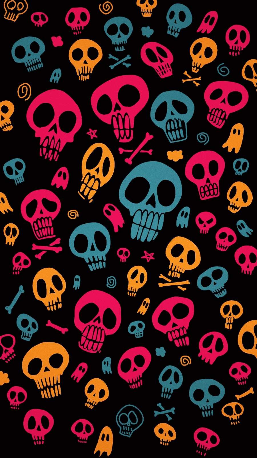 Halloween Skulls iPhone Wallpaper. Skull wallpaper, Black skulls wallpaper, iPhone wallpaper image