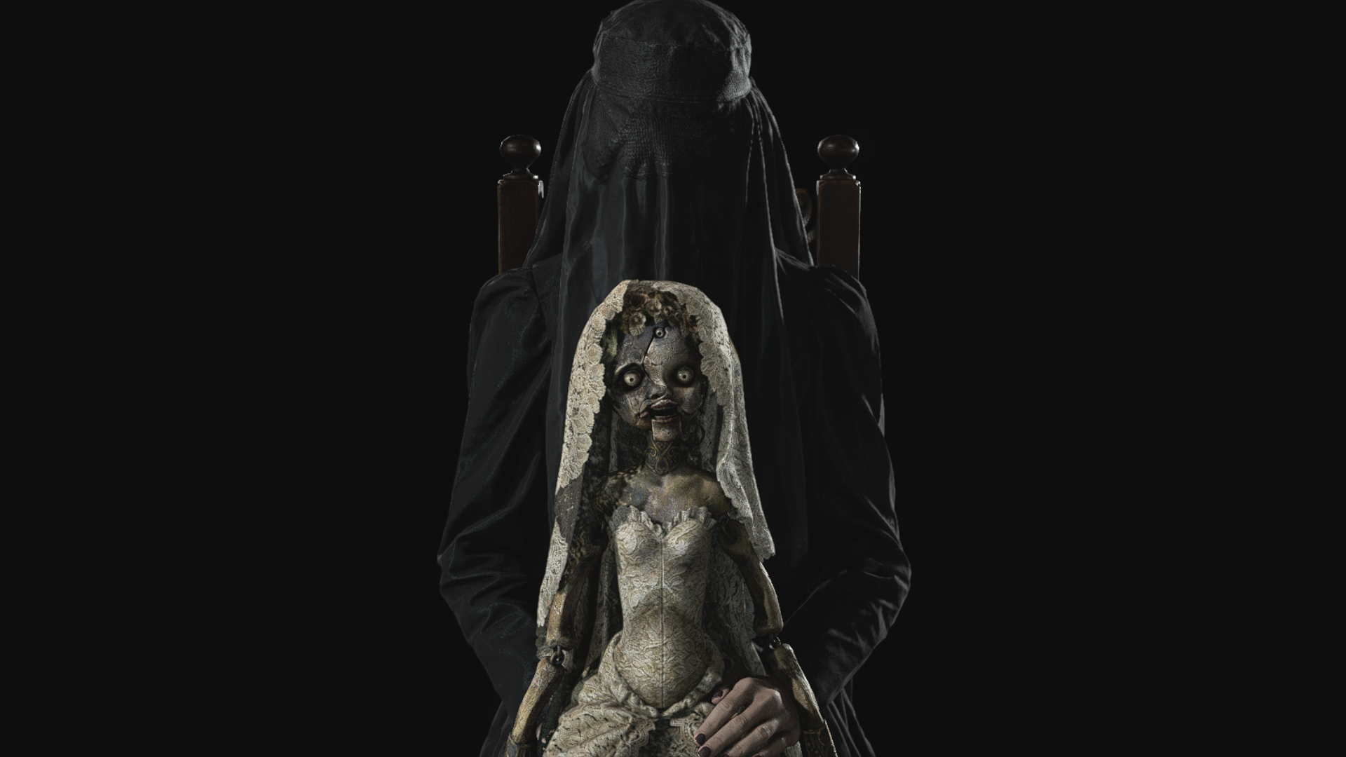 Resident Evil 8 Village Donna Beneviento Doll Horror Capcom Resident Evil Video Game Characters Wallpaper:1920x1080