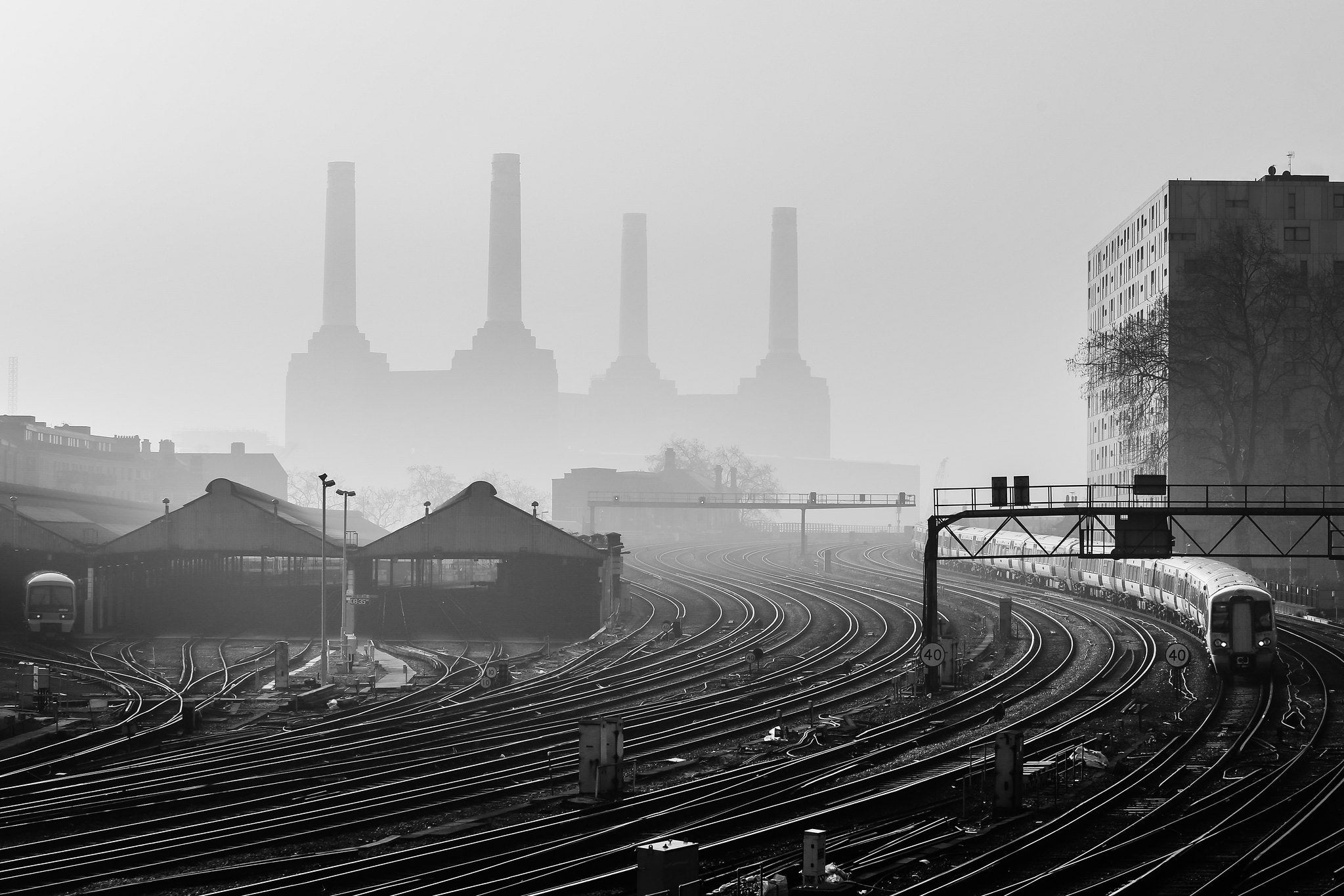 The tracks near Battersea Power Station, London