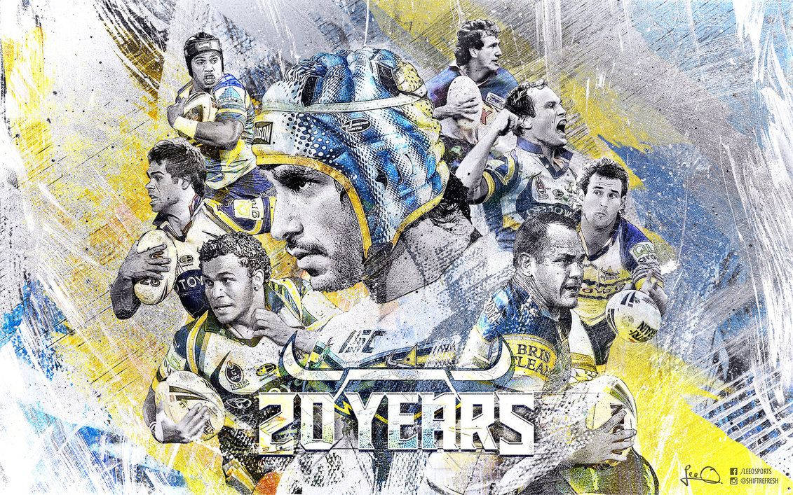 Download wallpapers NQ Cowboys, glitter logo, NRL, yellow blue checkered  background, rugby, australian rugby club, NQ Cowboys logo, mosaic art,  National Rugby League for desktop free. Pictures for desktop free