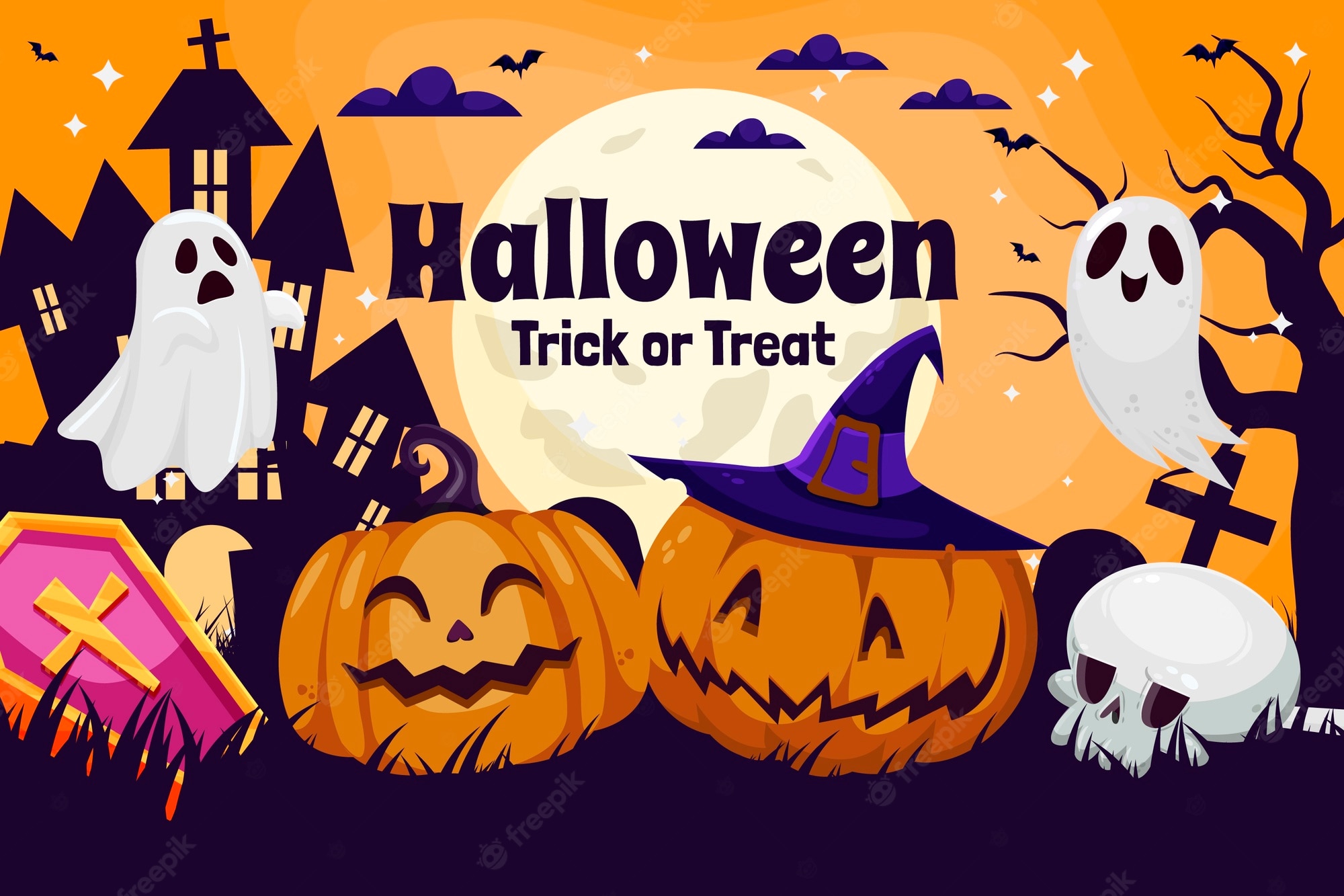 Wallpaper halloween background Image. Free Vectors, & PSD