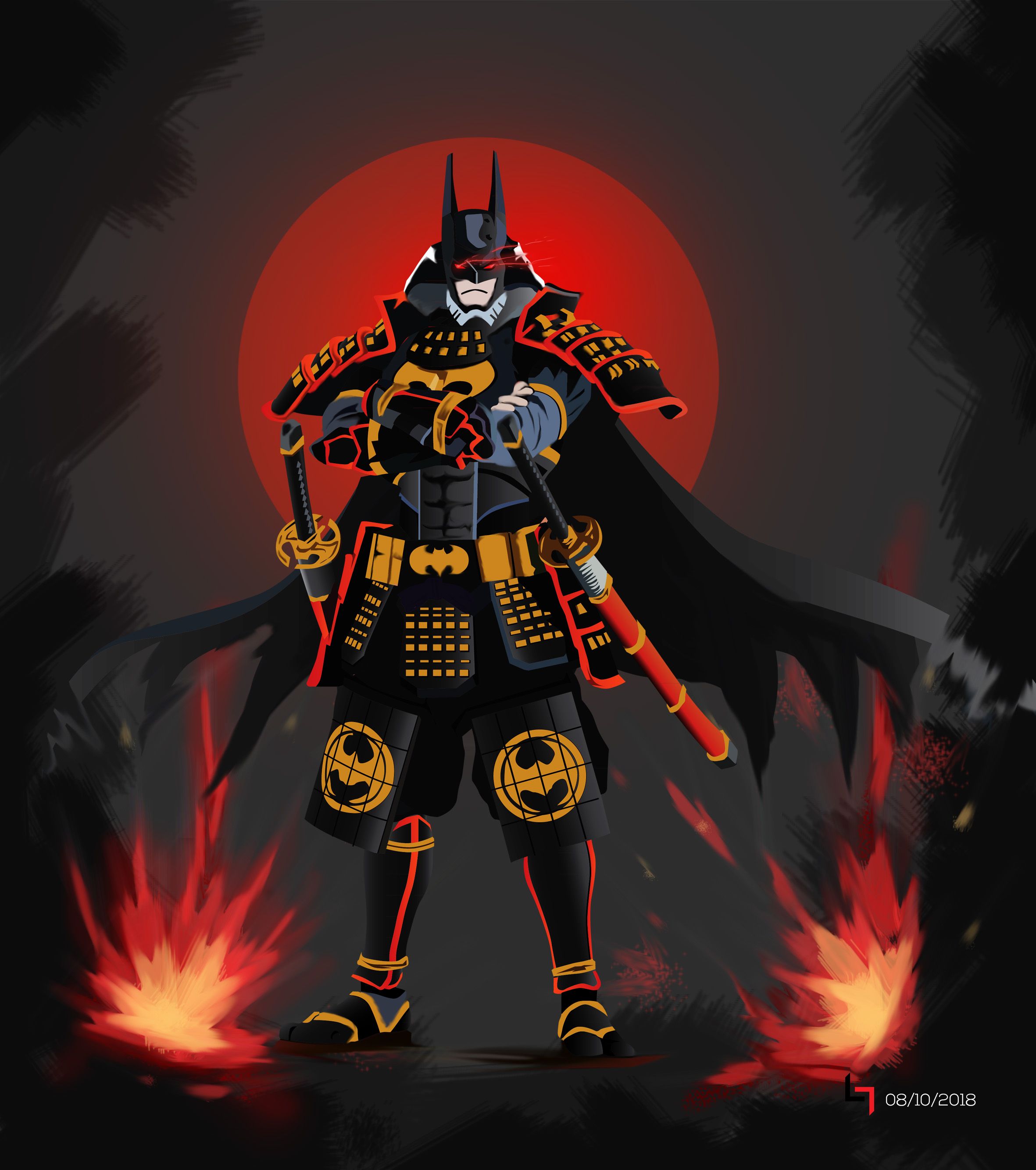 Batman Ninja Samurai Fun Art. Batman ninja, Batman, Batman art
