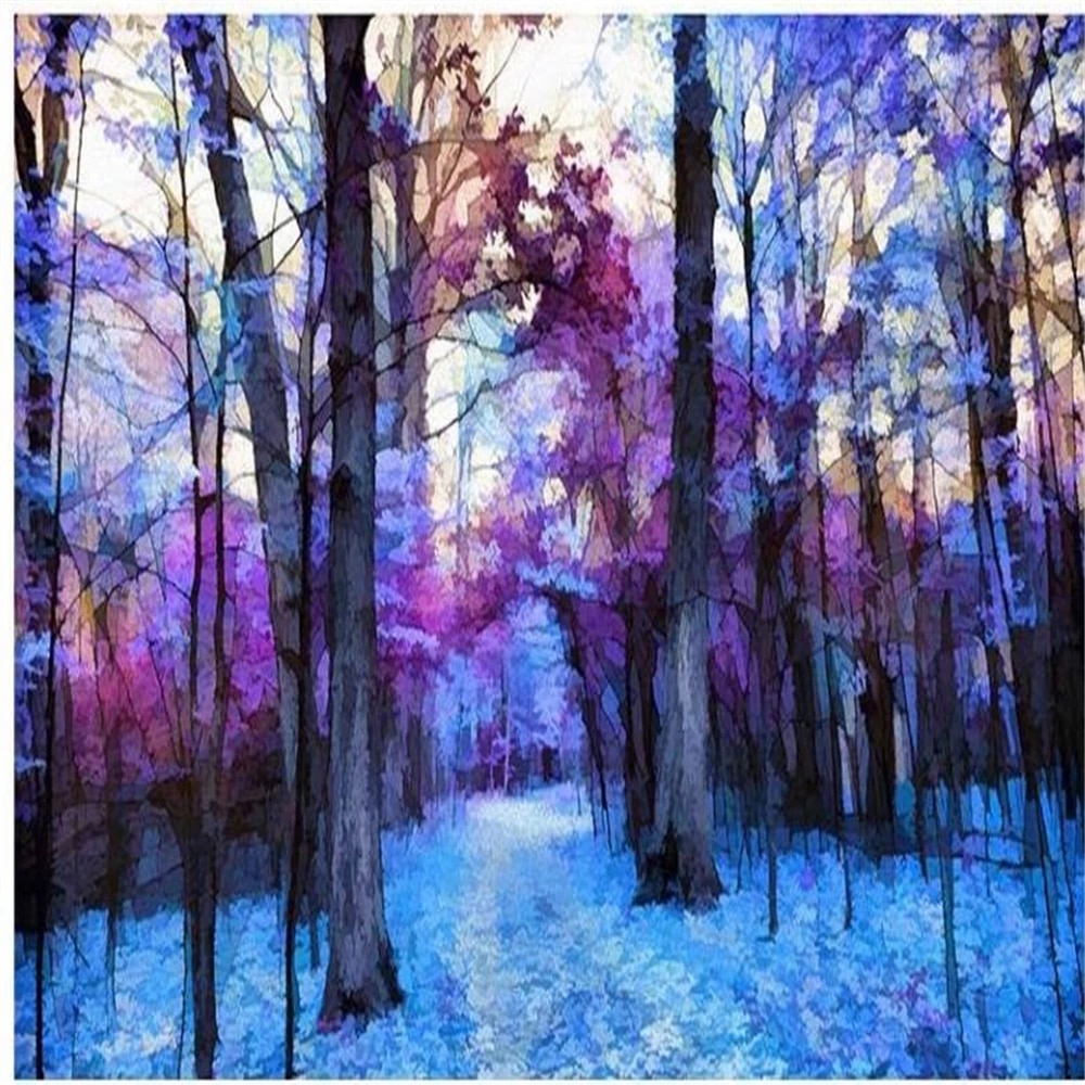 Wallpaper For Walls 3 D For Living Room Purple Wallpaper Fantasy Beautiful Forest 3D Wallpaper Tv Background Wall