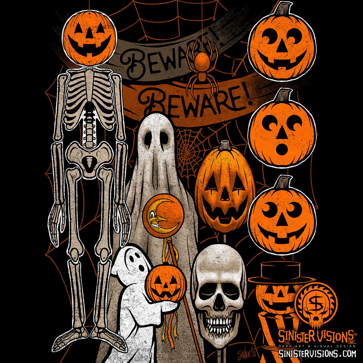 Sinister Visions Inc Completed T Shirt Design For The Halloween Shirt Company, Inspired By Drug Store Halloween Window Displays From The 40's And 50's An Eye On Their