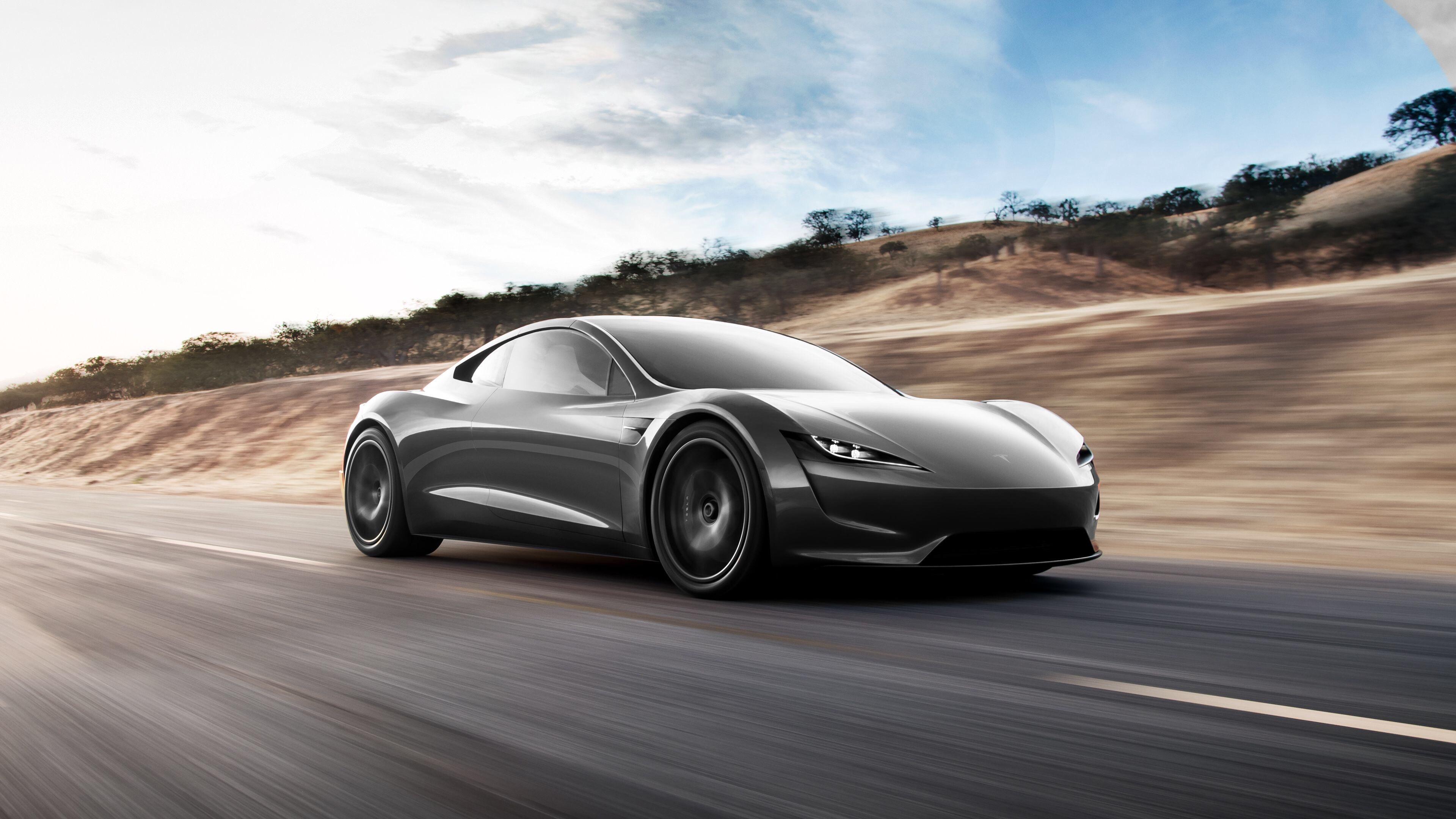 Black Tesla Roadster Background Image and Wallpaper