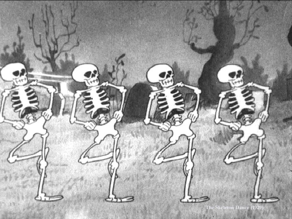 The Skeleton Dance (no 29). Skeleton dance, Halloween cartoons, Skeleton dance disney