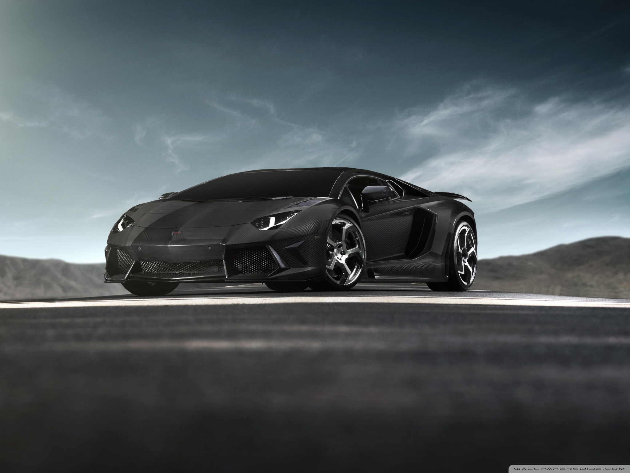 Black Lamborghini Aventador Supercar Ultra HD Desktop Background Wallpaper for 4K UHD TV, Multi Display, Dual Monitor, Tablet