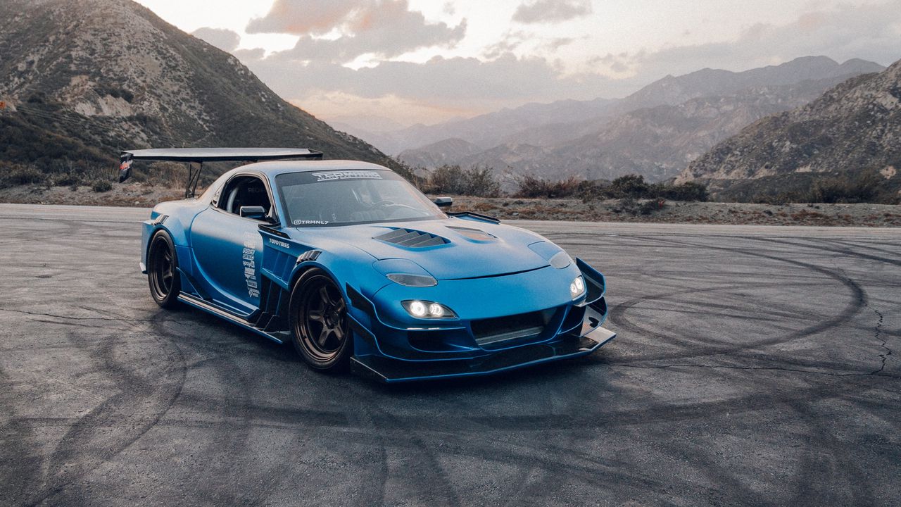 Wallpaper Mazda Rx 7, Mazda, Car, Blue
