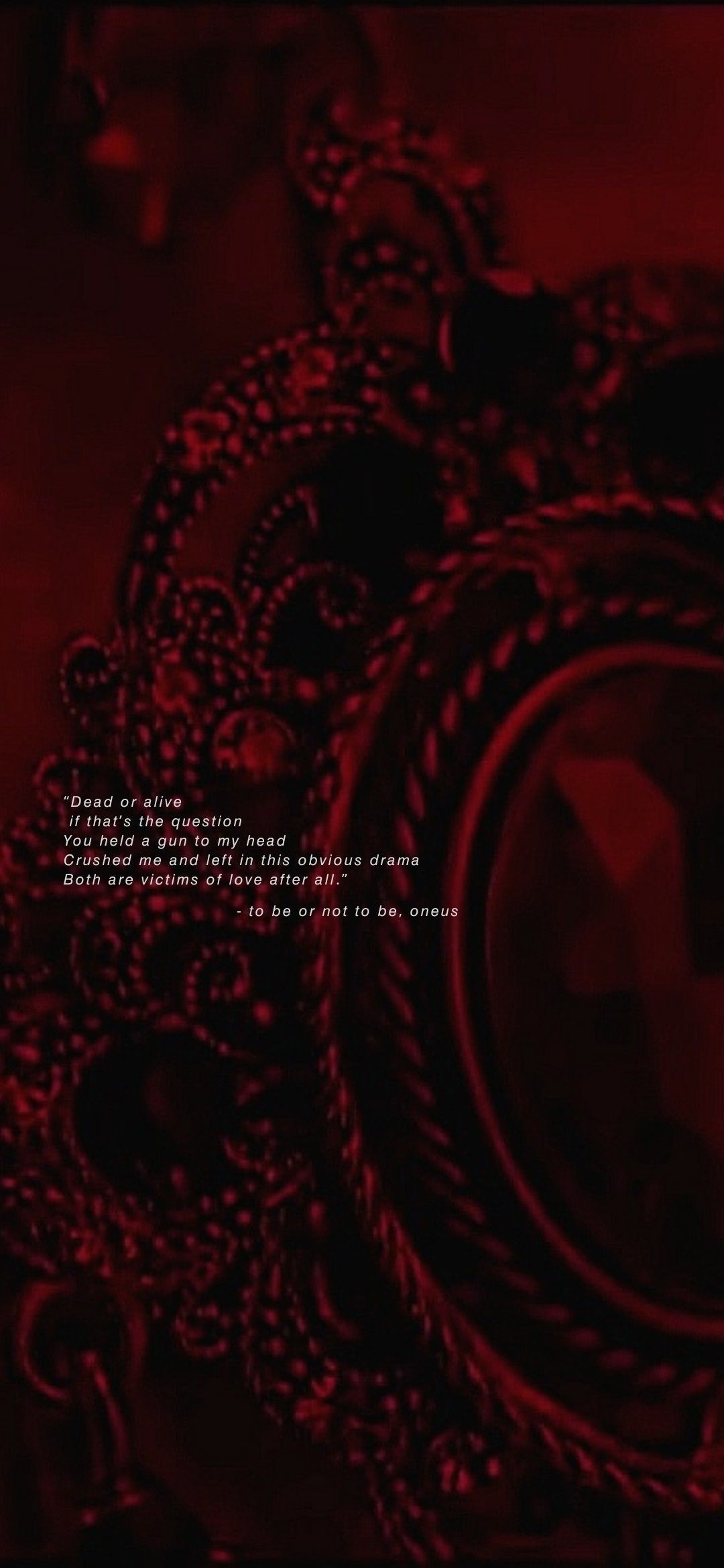 To Be Or Not To Be. song lyrics wallpaper aesthetic oneus. Red aesthetic grunge, Dark wallpaper iphone, Burgundy aesthetic