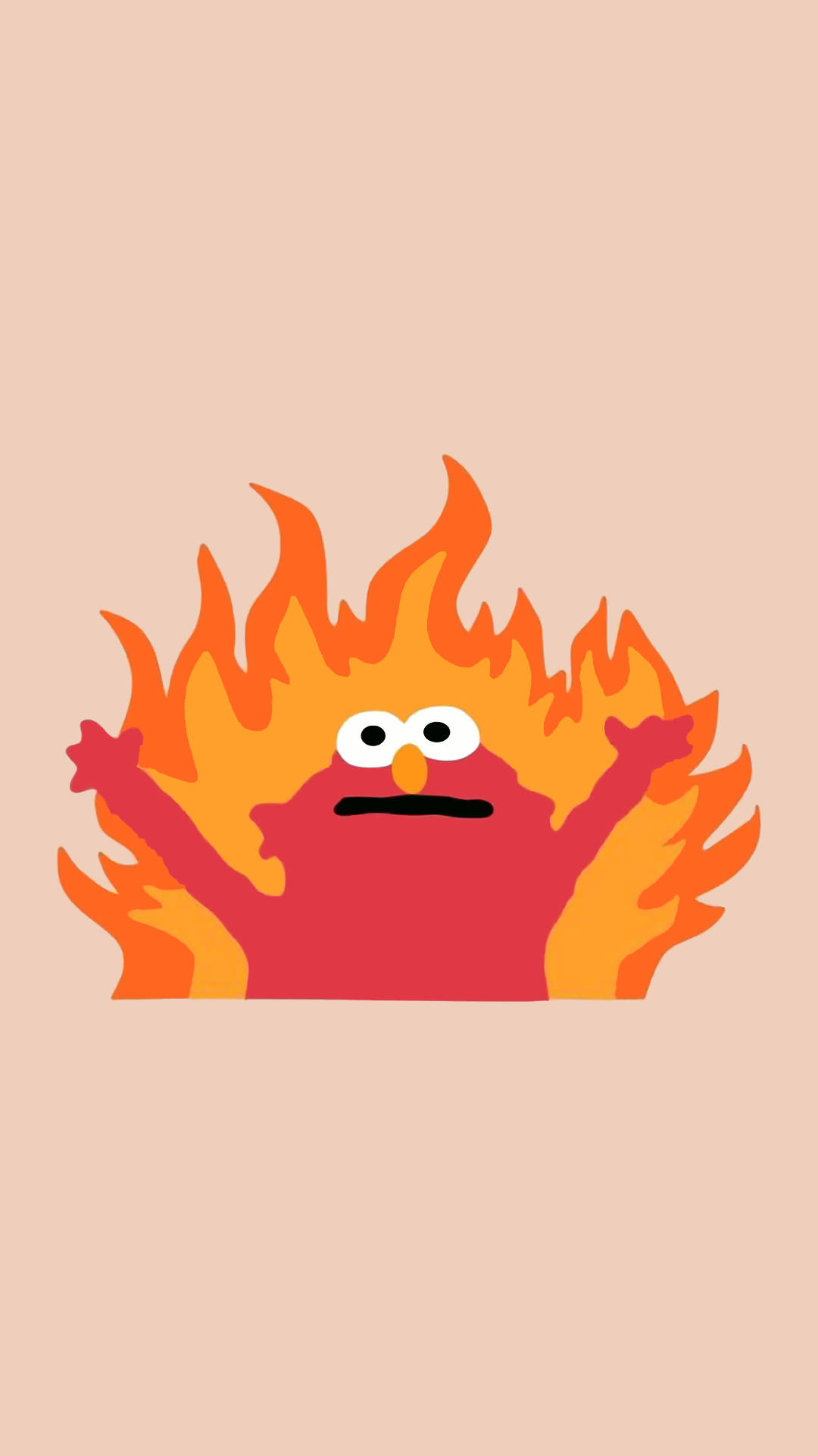 Download Funny Aesthetic Elmo Burning Wallpaper