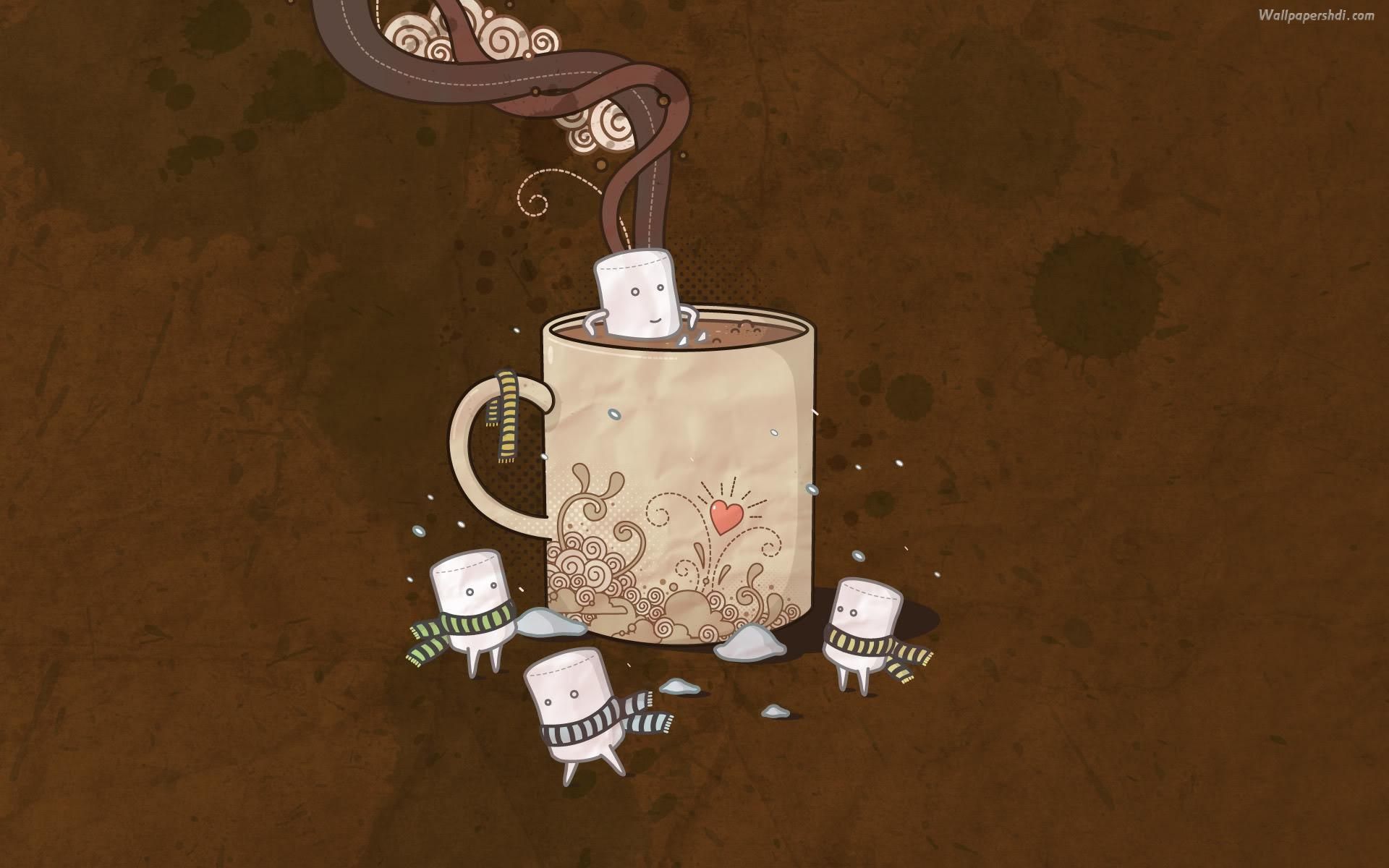 Cartoon Coffee Wallpaper