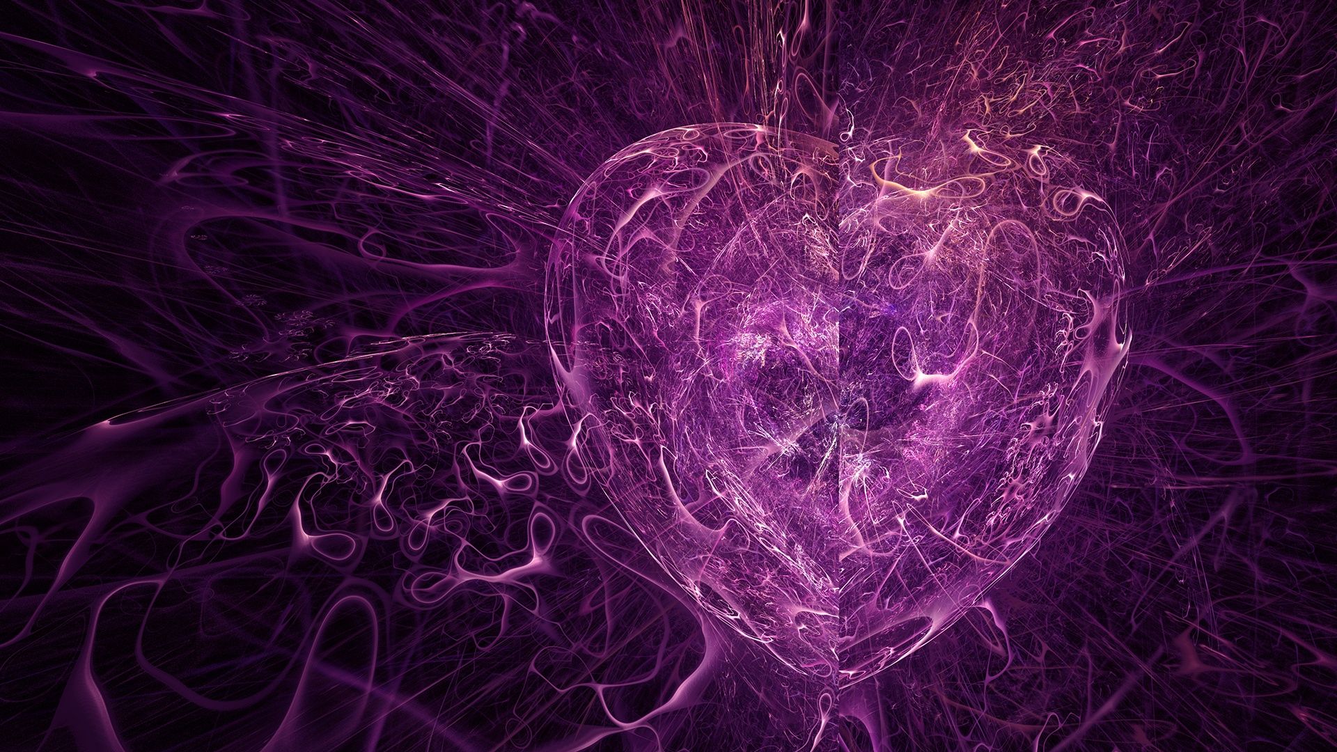 Heart attack. Heart wallpaper, Purple love, Fractal art