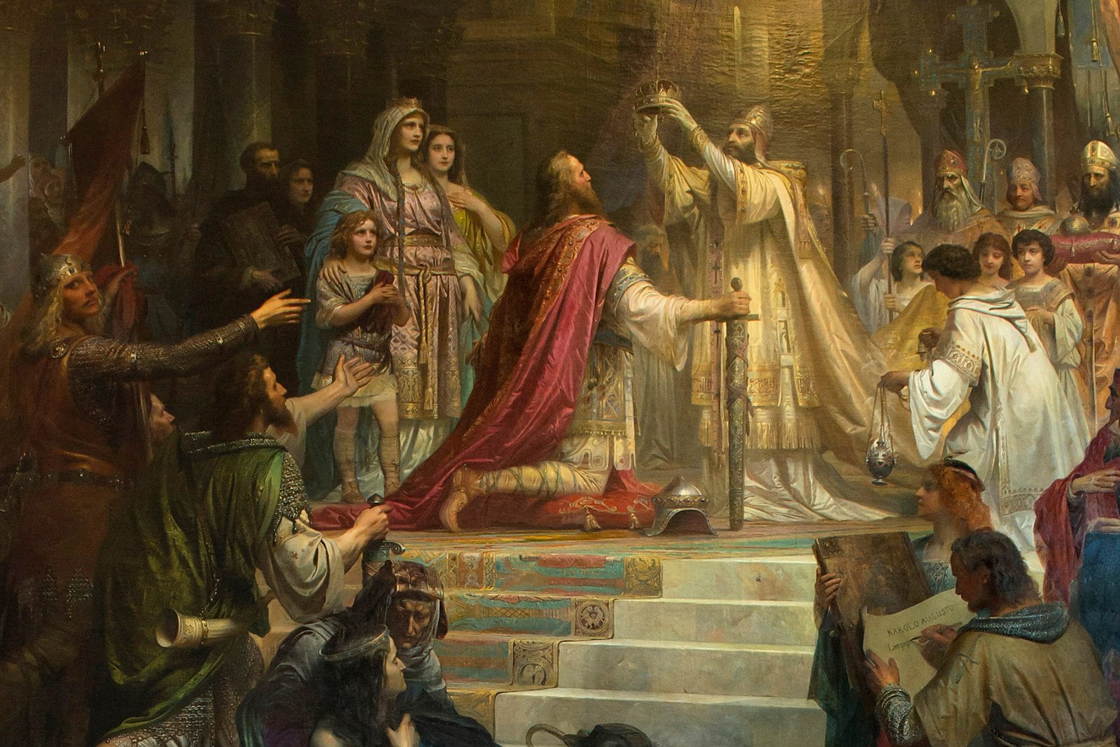 Coronation of Charlemagne (Illustration) History Encyclopedia