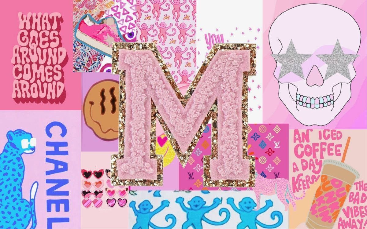 Download Preppy Letter M Wallpaper