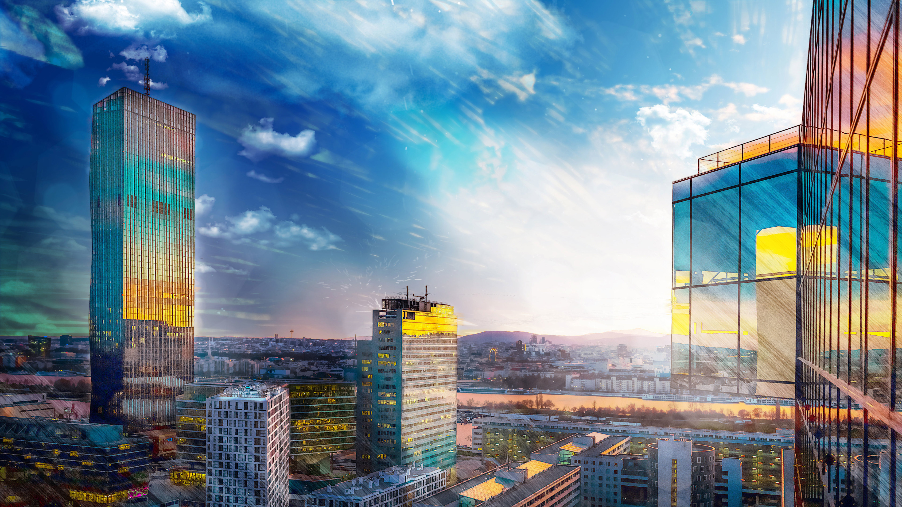 Wallpaper 4k Glass Buildings Architecture Wallpaper