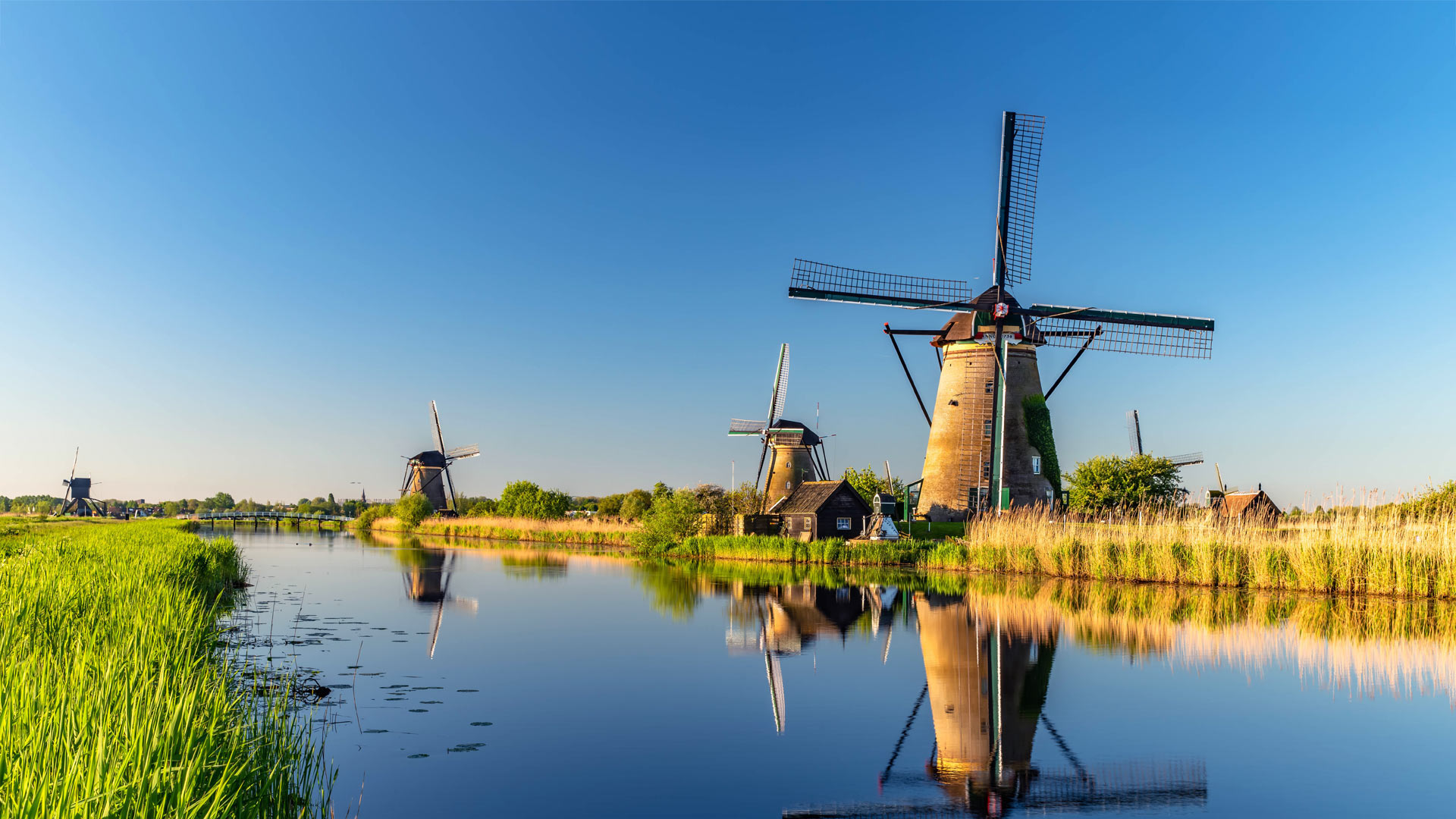 Windmills in Kinderdijk, the Netherlands Wallpaper Gallery