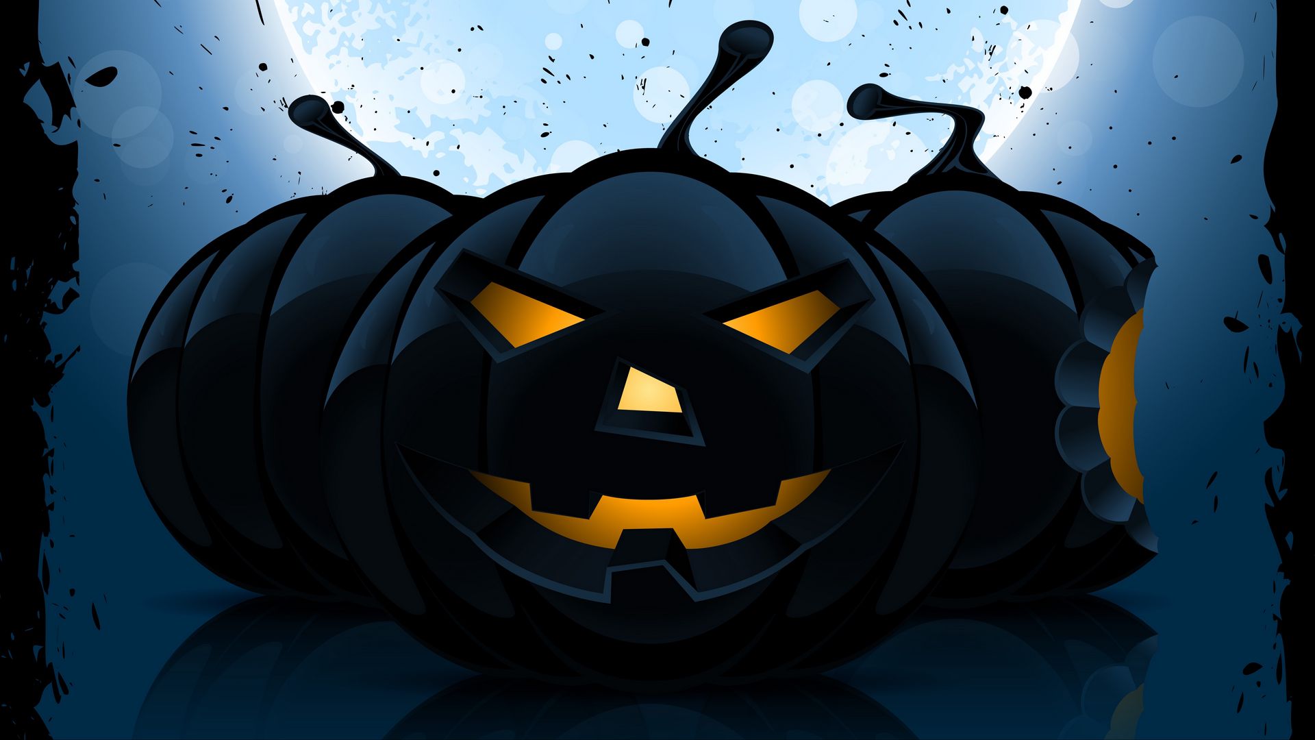 Halloween, Pumpkin, Pattern, Dark PC Wallpaper Free Download
