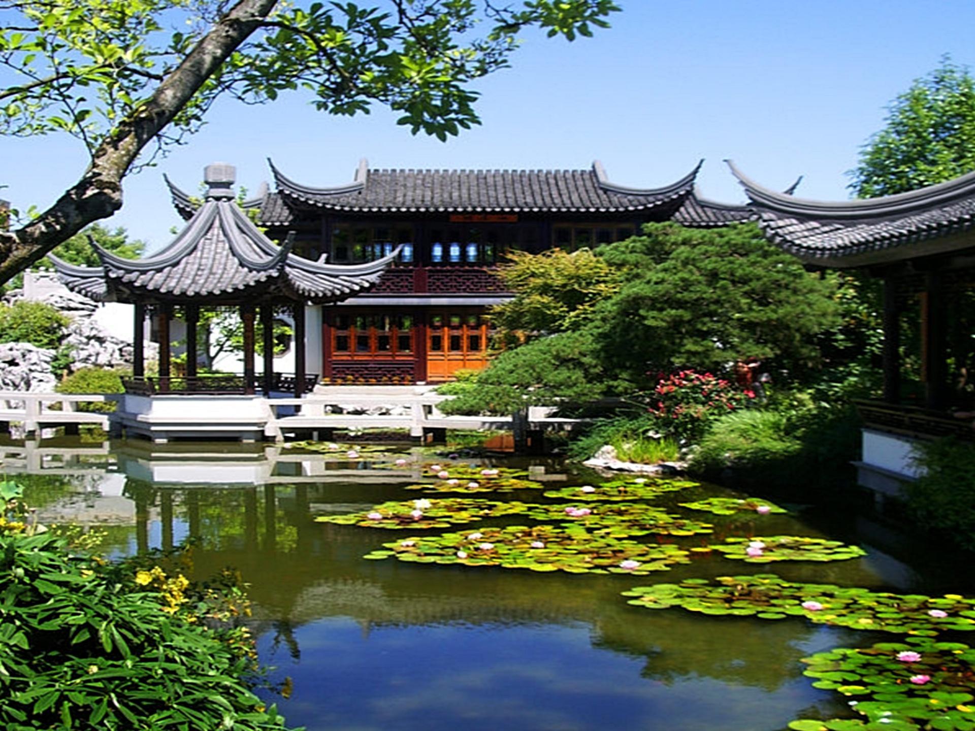 Chinese Garden Wallpaper Free Chinese Garden Background