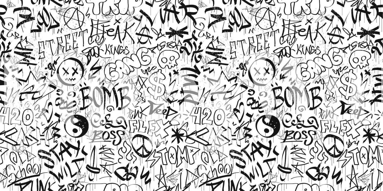 Graffiti lettering wallpaper