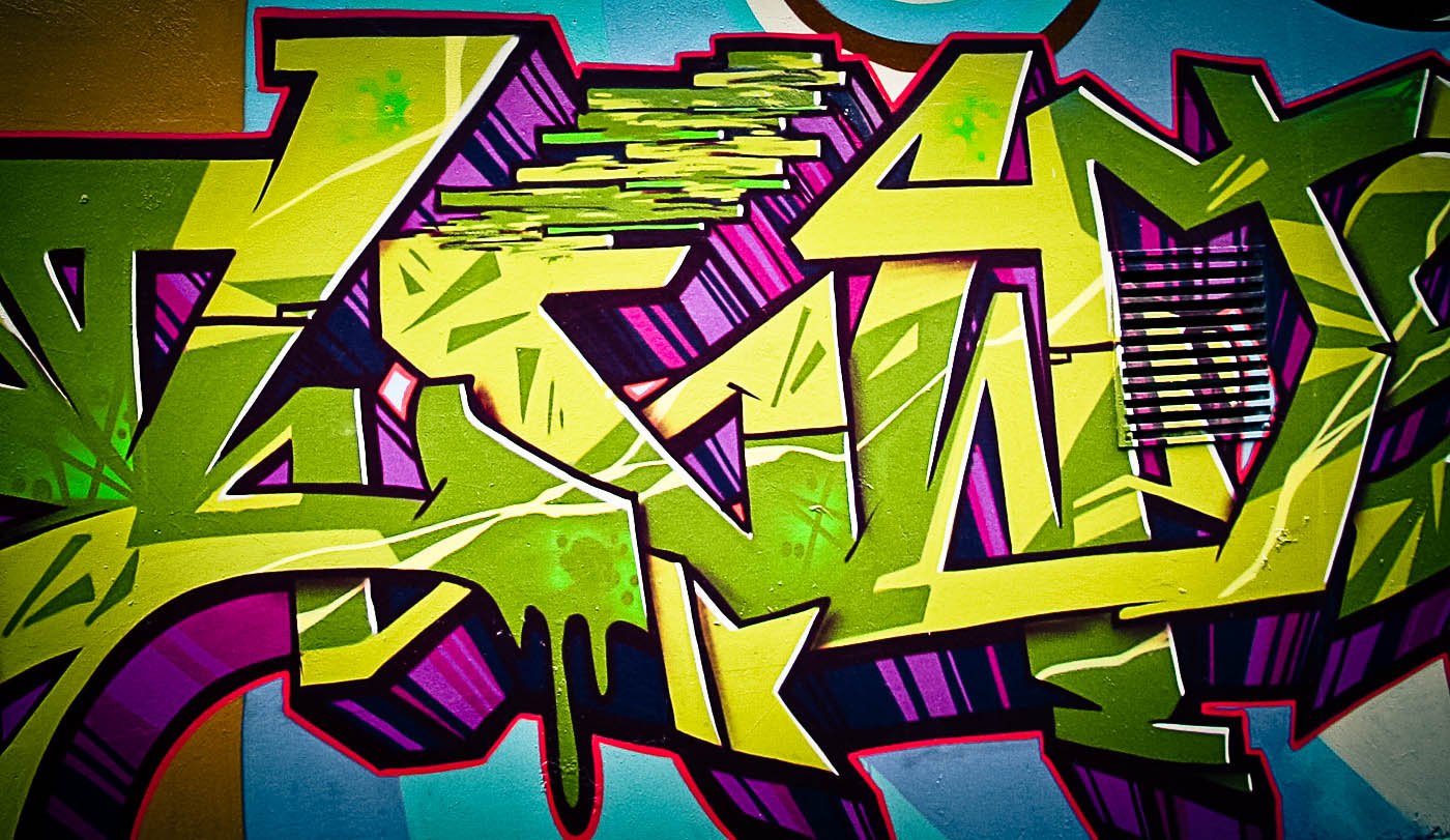 Cool Graffiti Wallpaper Green Yellow Graffiti