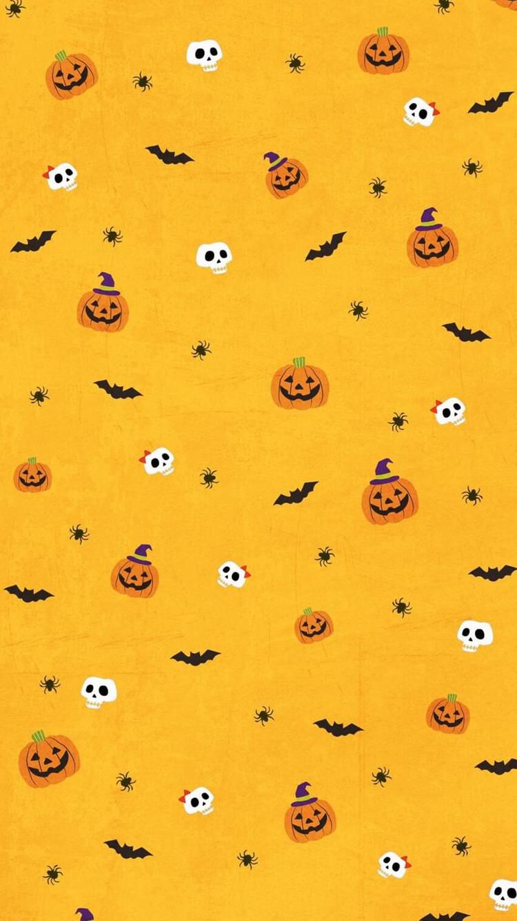 Halloween Yellow Cute Wallpapers - Wallpaper Cave