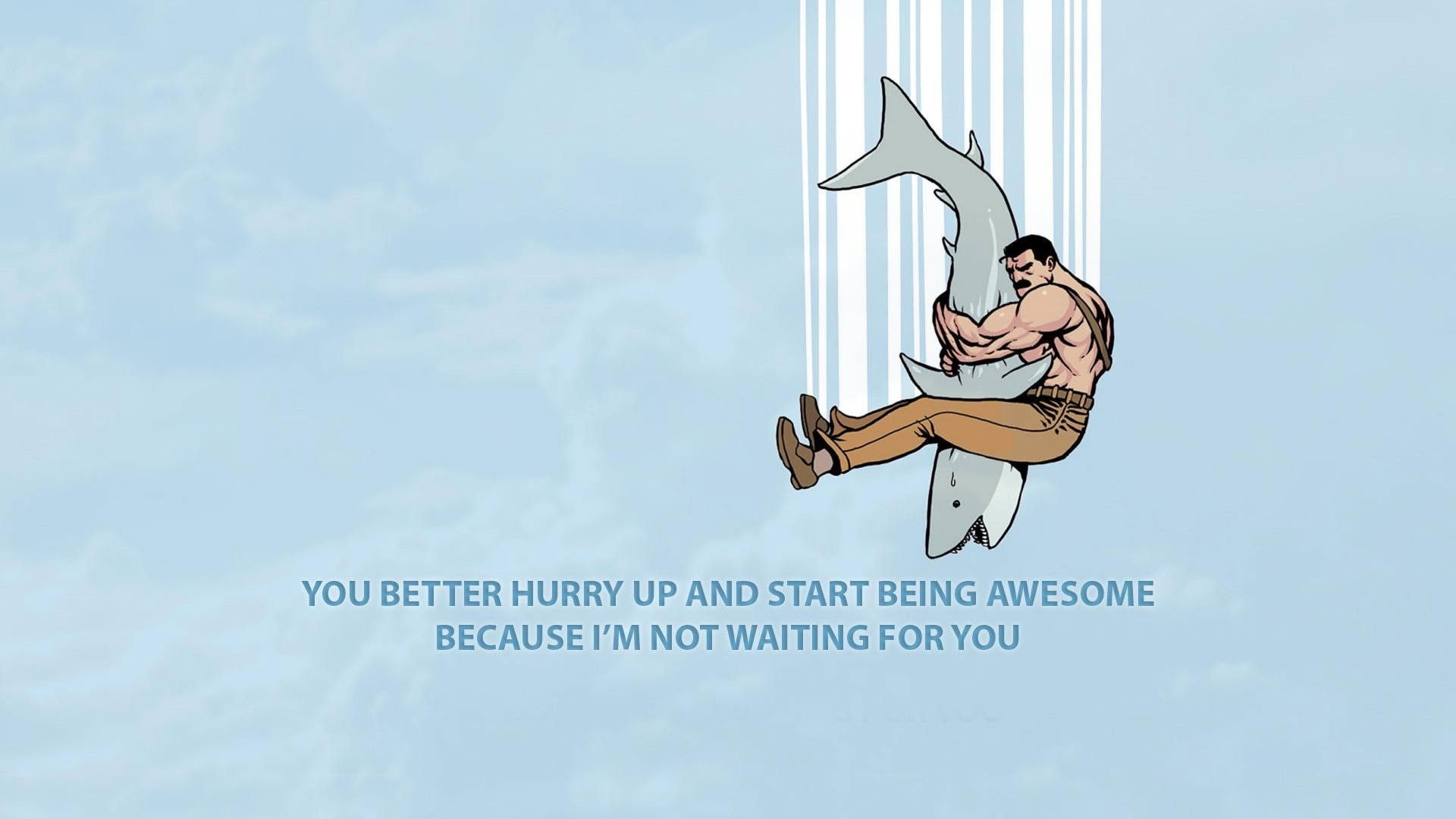 Wallpaper Minimalistic Text Funny Sharks Wrestling Sports • Wallpaper For You