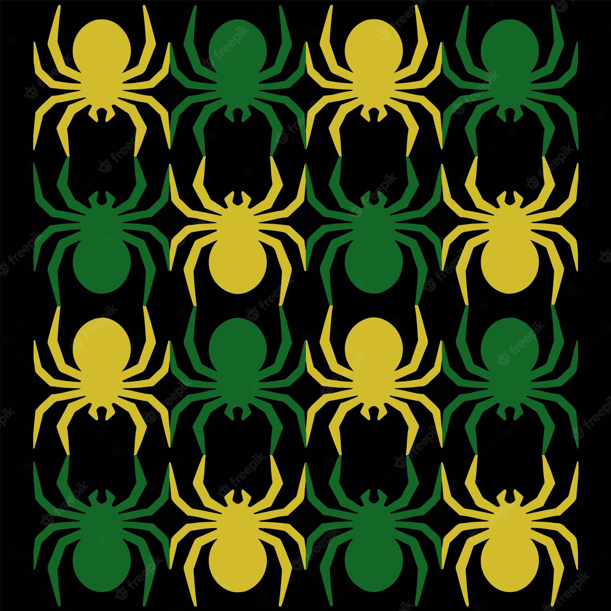 Premium Vector. Happy halloween background nightmare monster big spider design for concept wallpaper posters wrapping paper or cards cartoon style doodles vector illustration