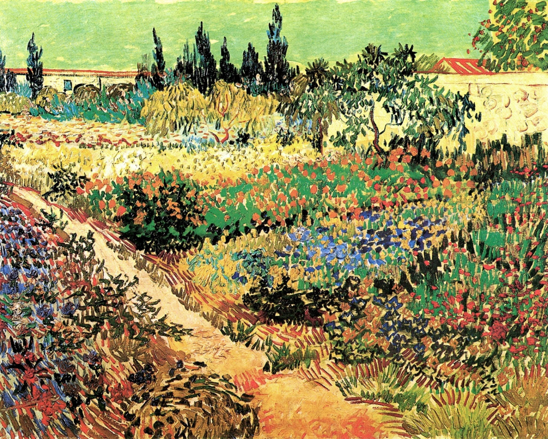 Download Van Gogh Garden At Arles Wallpaper