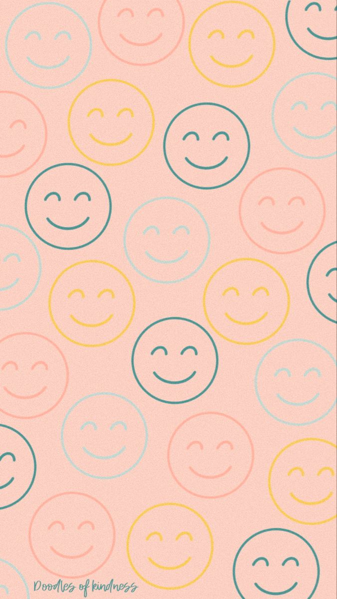 Pink smiley face wallpaper. Wallpaper, Pink background, Smiley