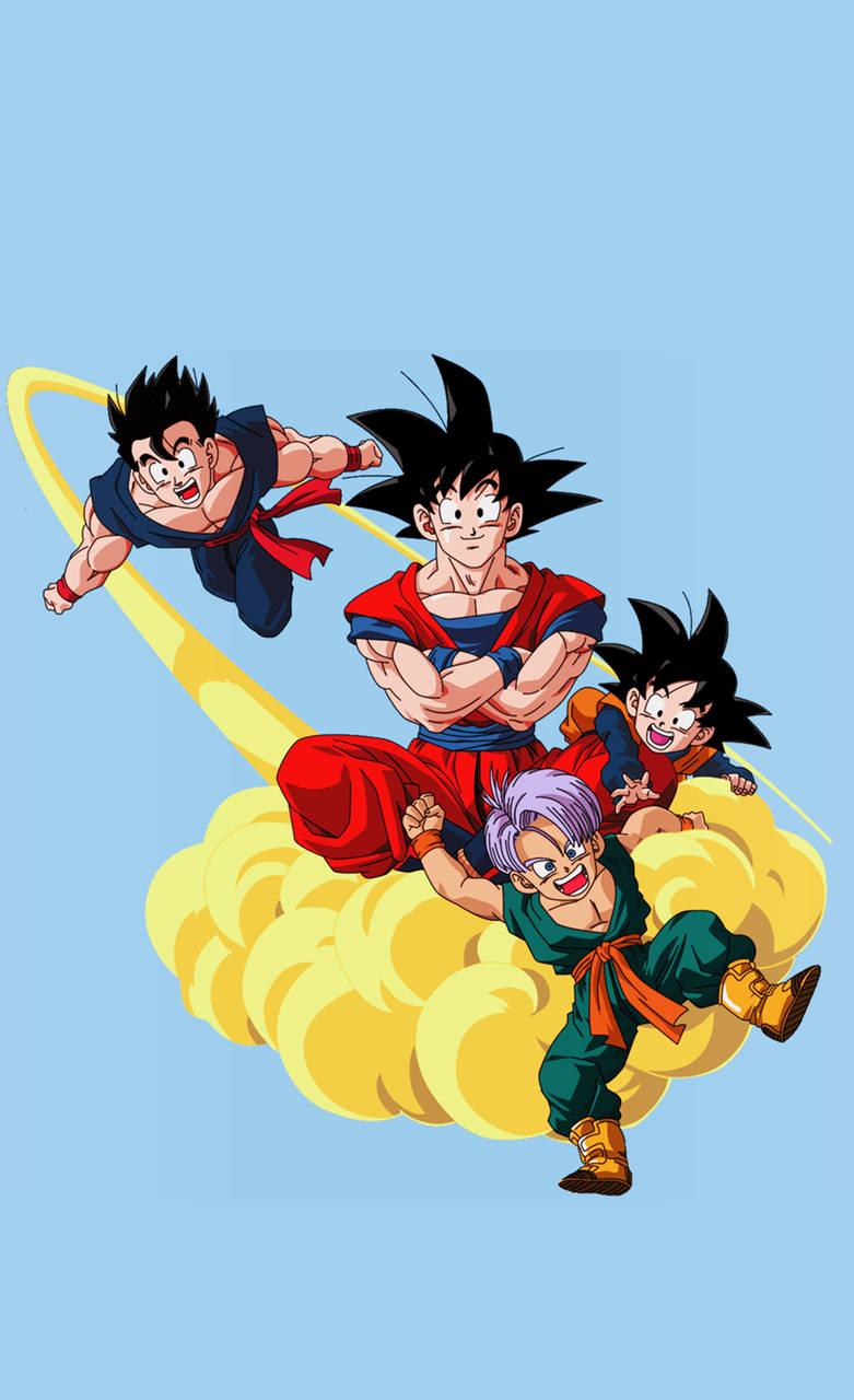 Download Dragon Ball Goten On A Cloud Wallpaper