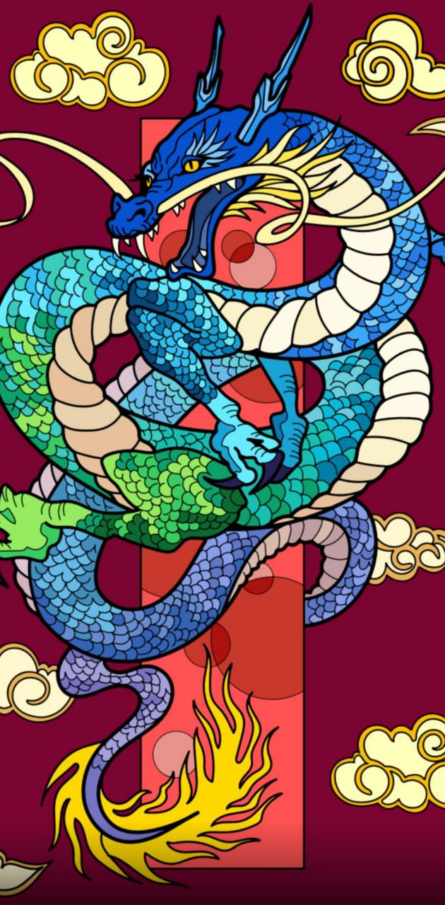 Premium Photo  Traditional chinese dragon on dark backgrpund illustration