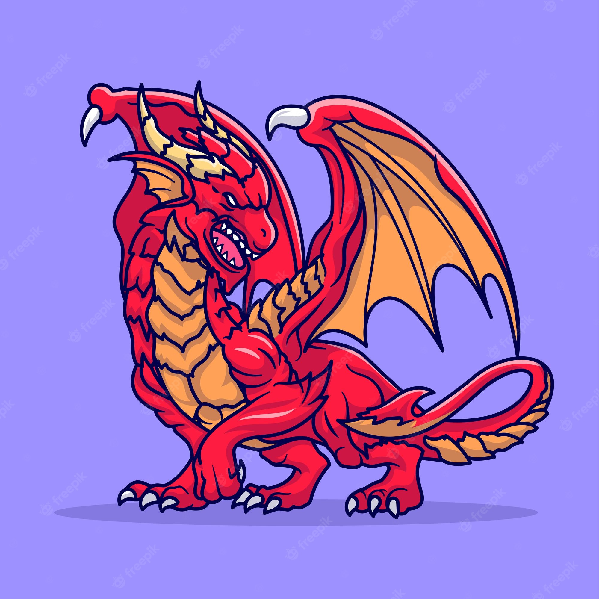 Cute cartoon dragon Image. Free Vectors, & PSD
