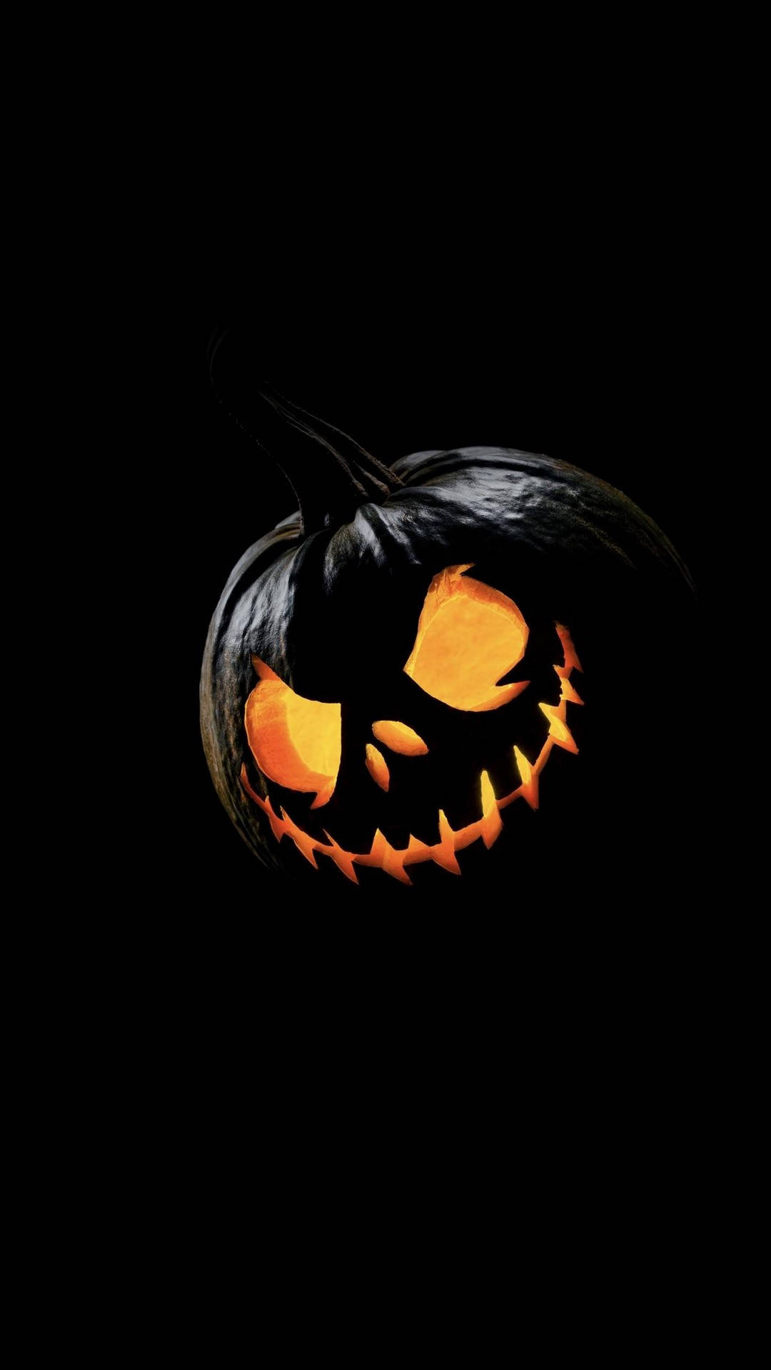 Download Black Jack O Lantern Halloween iPhone Wallpaper