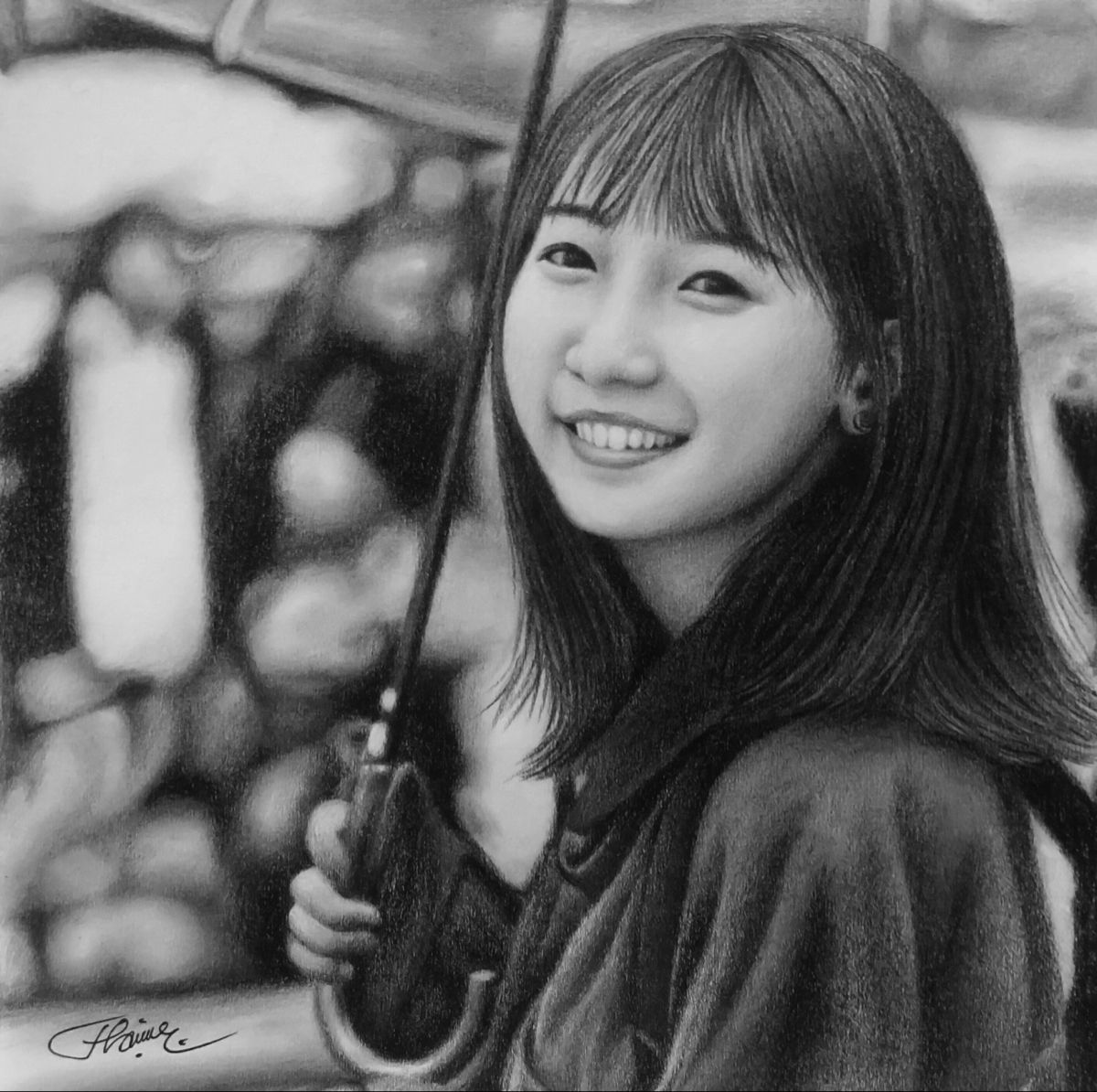 Pencil drawing “ Lilas Ikuta “ ( 幾田 りら ). Picture to draw, Picture, Drawings