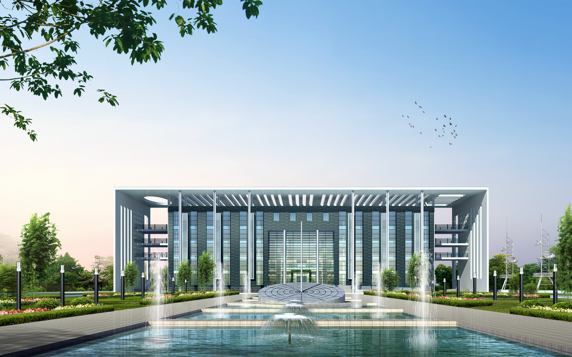 Architecture desktop PC and Mac wallpaper