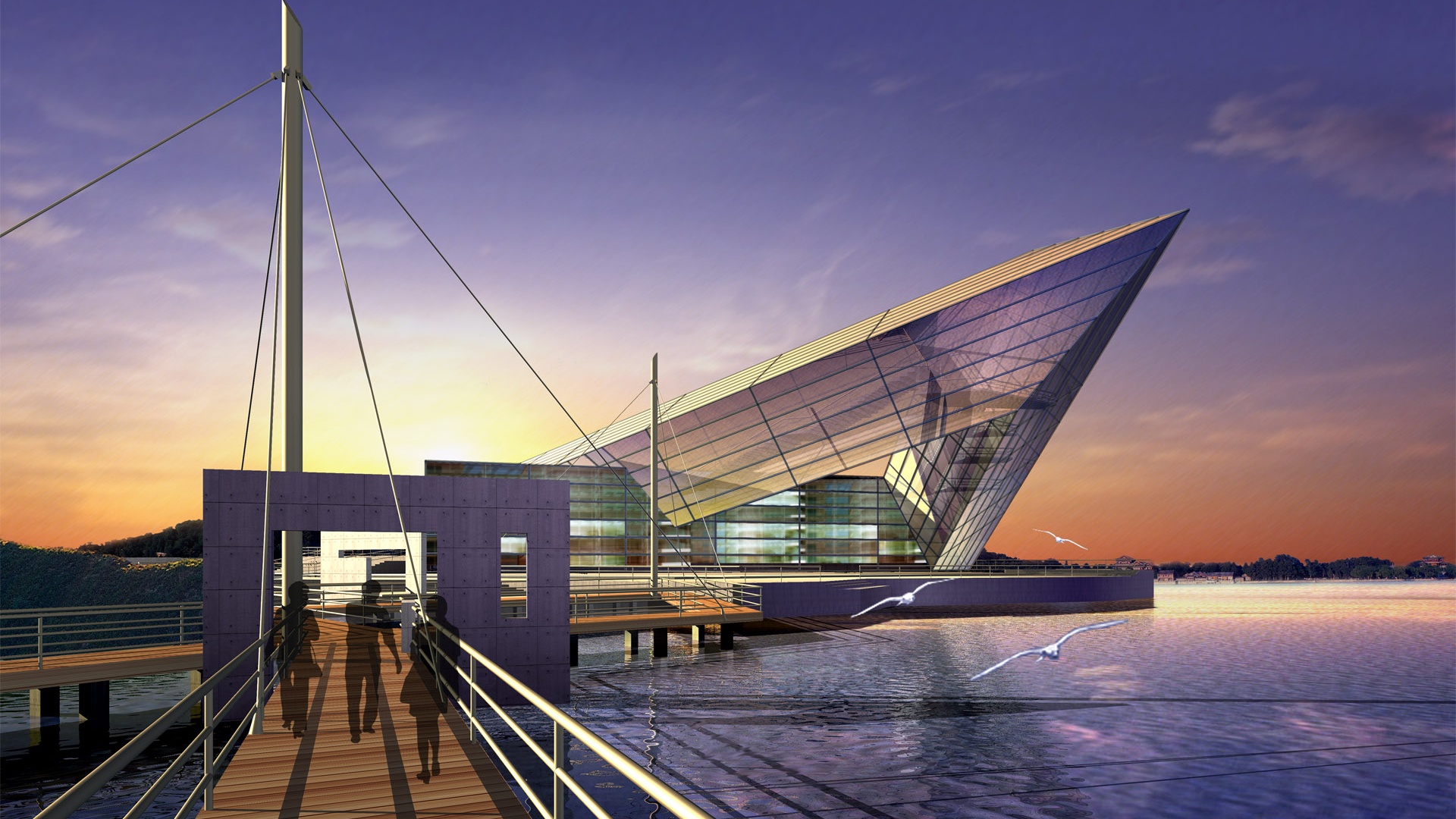 Architecture desktop PC and Mac wallpaper